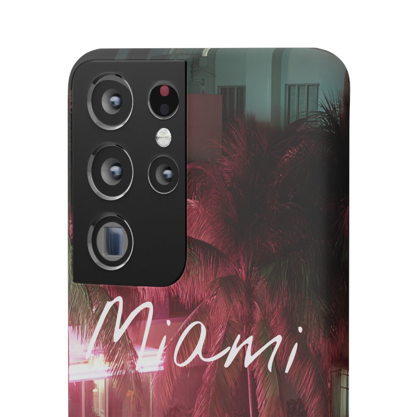Miami Vibes Snap Case, Tropical Phone Cover, Summer Accessory, Gift for Travel Lovers, Neon Aesthetic, Beach-themed Tech