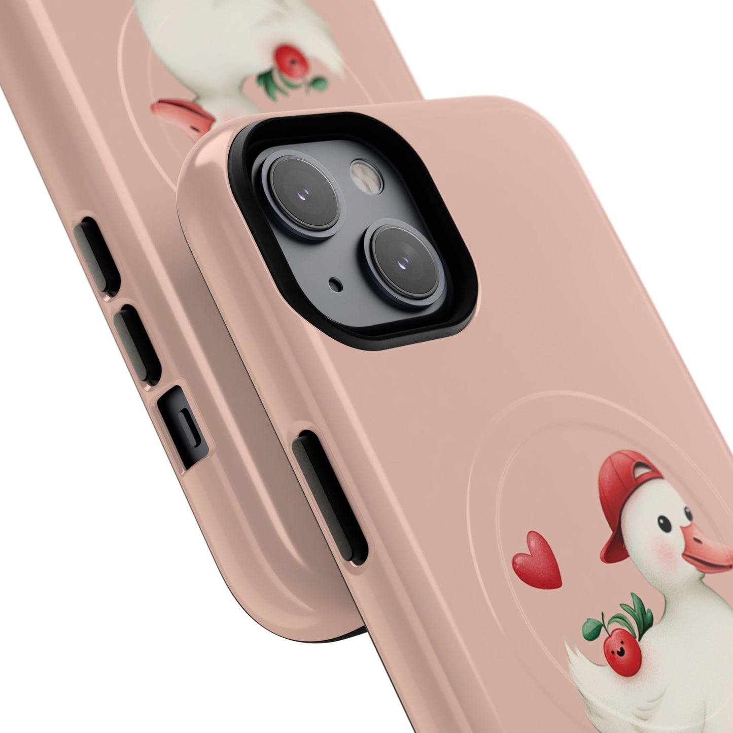 Duck Skateboard Magnetic Phone Case — Cute Pink Protective iPhone Cover