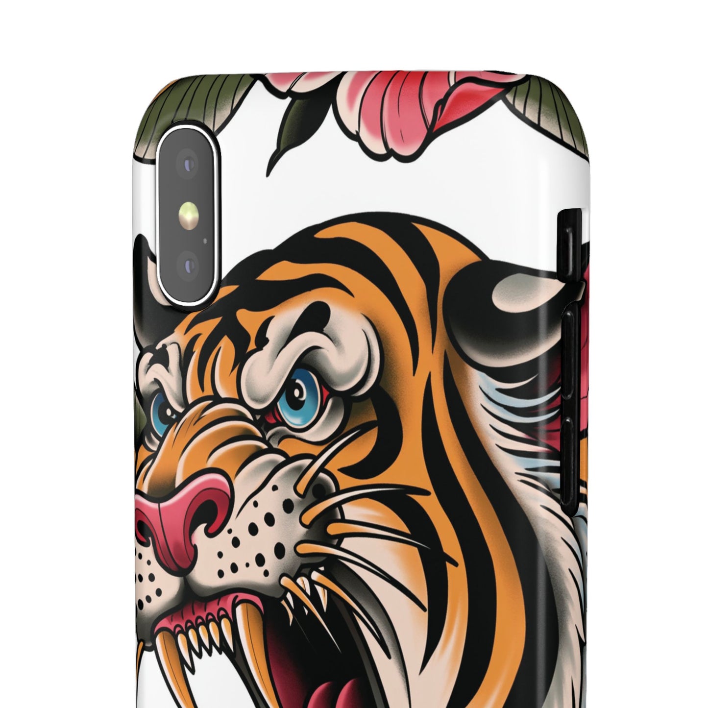 Tiger Floral Phone Case — Vintage Roaring Tiger Snap Case