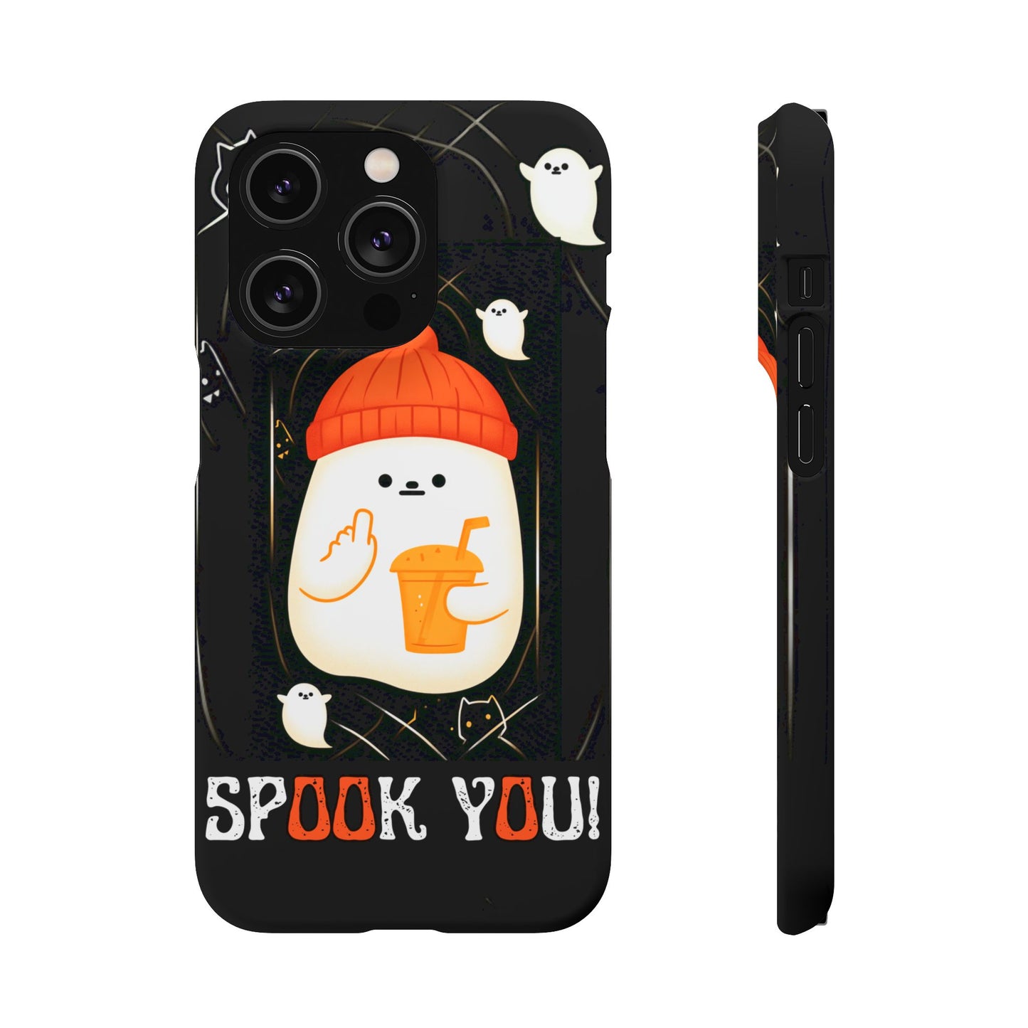 Spook You Halloween Ghost Snap Case Kawaii Protective Phone Cover for iPhone and Samsung