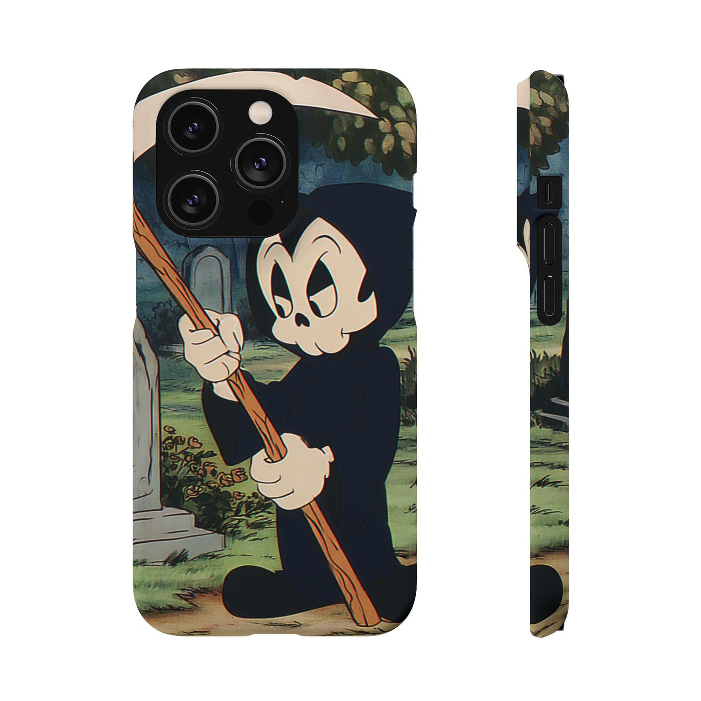 Grim Reaper Snap Case, Halloween Phone Case, Cute Death Phone Cover, Spooky Accessories, Unique Phone Protector