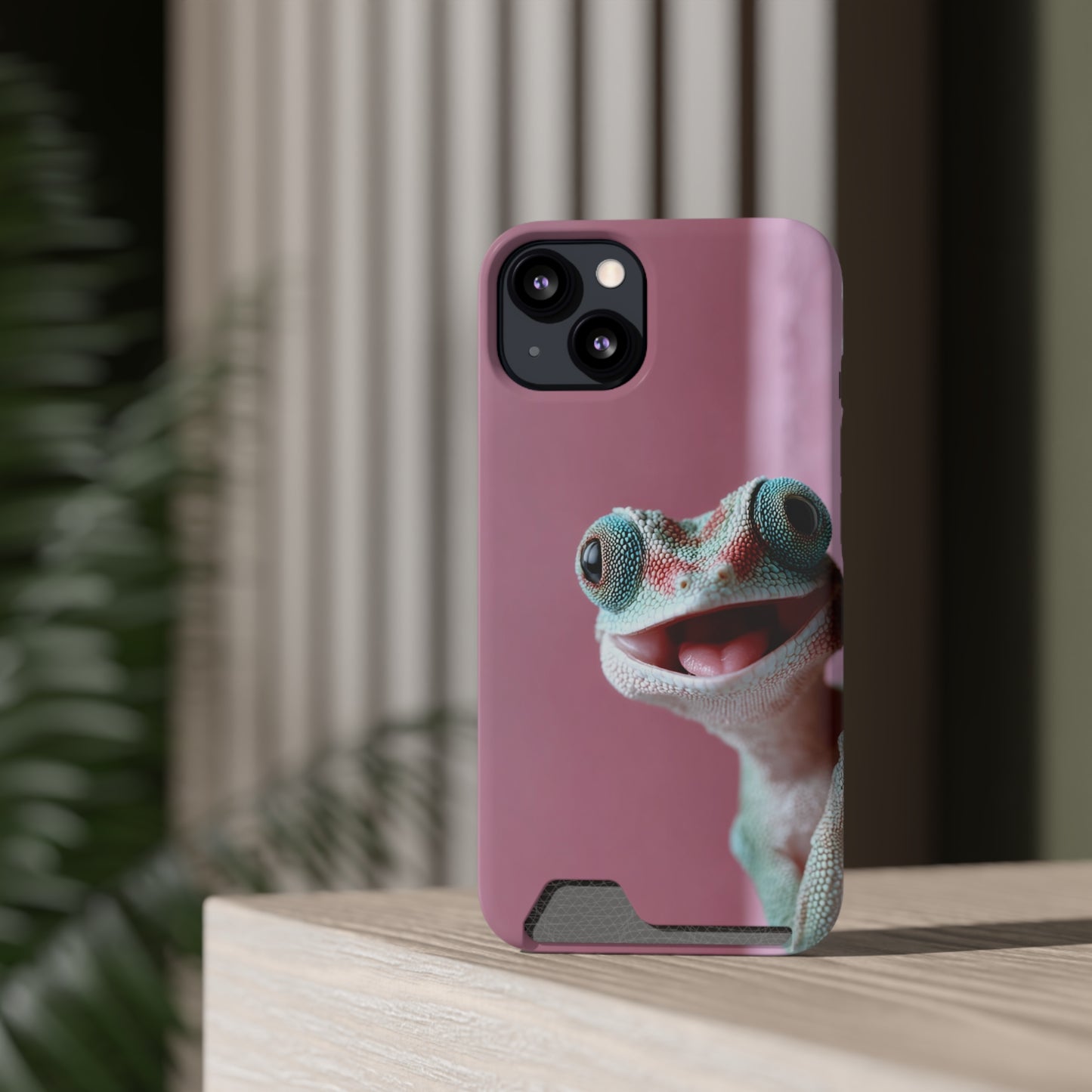 Whimsical Phone Case with Card Holder - Cute Gecko Design, Fun Gift for Kids, Stylish Accessory for Everyday Use, Perfect for [...]