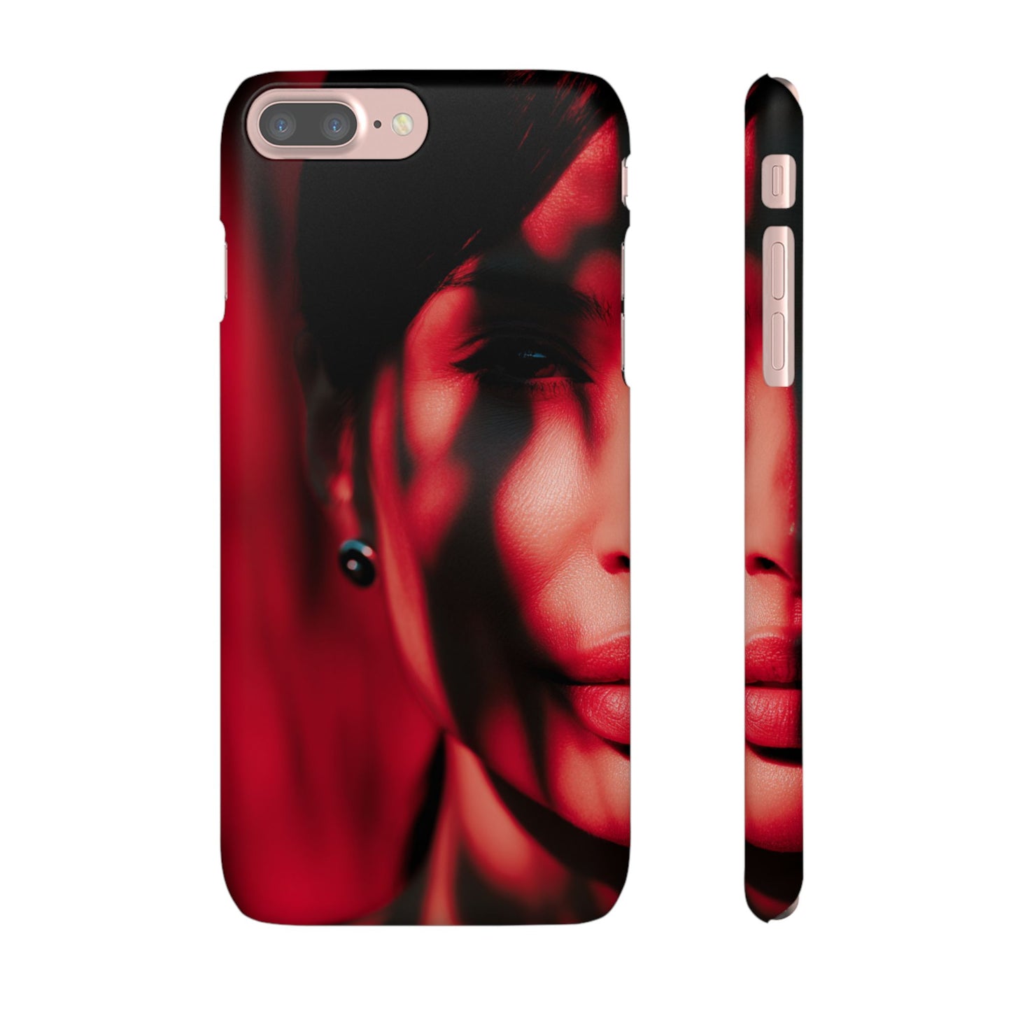 Stylish Snap Cases for Phone, Artistic Phone Cover, Unique Gifts, Red Aesthetic Case, Trendy Accessory, Vibrant Protection