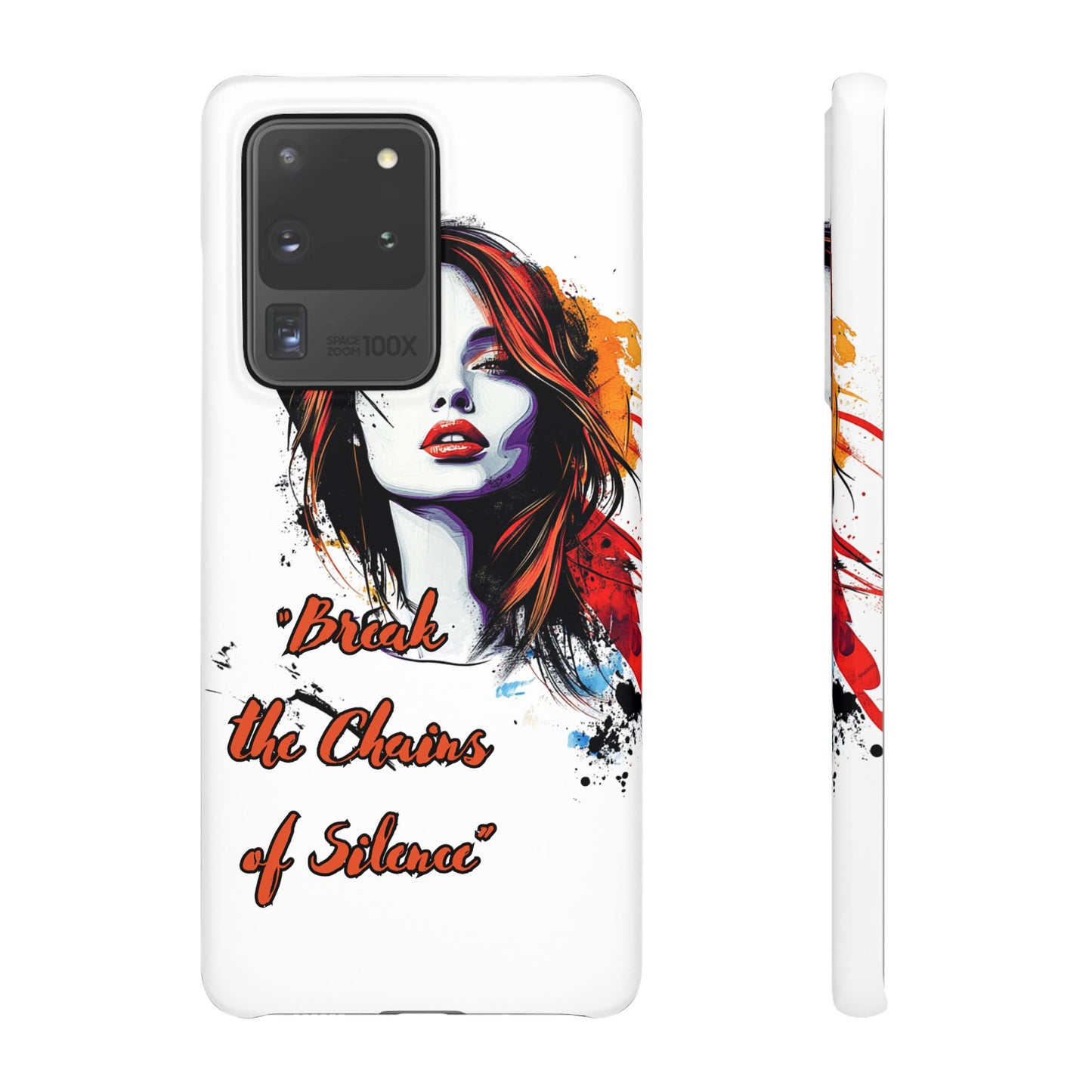 Empowering Art Snap Cases, Phone Cover, Break the Chains of Silence, Unique Gift, Inspirational Tech Accessories