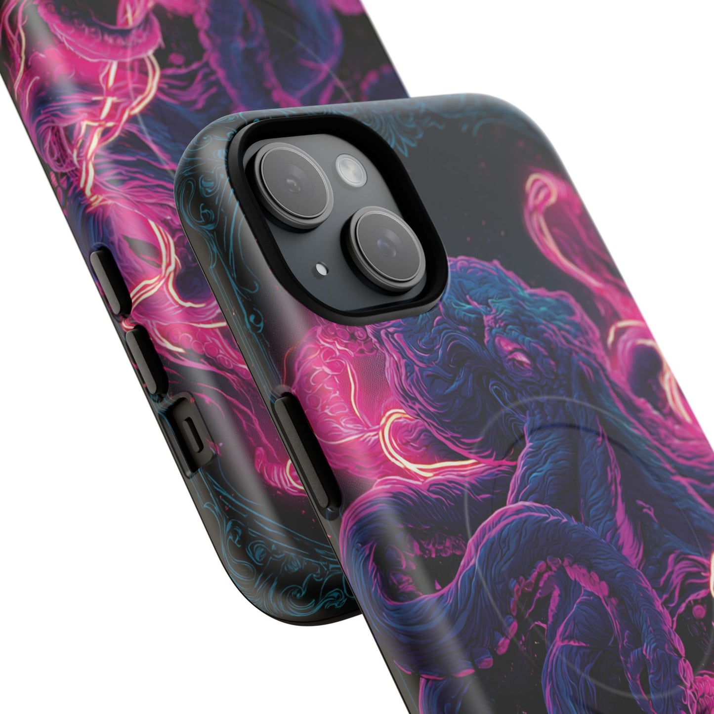 Neon Octopus Phone Case — Tough Magnetic Protective Cover