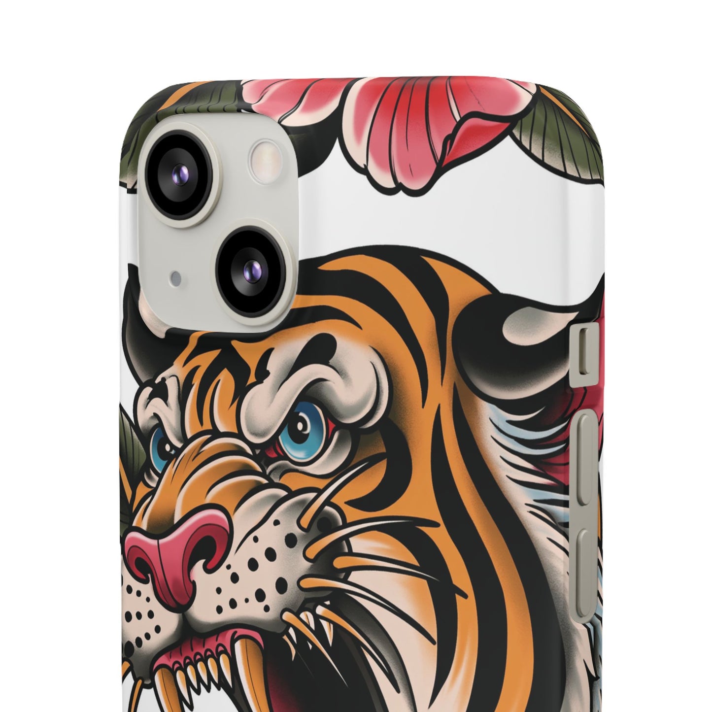 Tiger Floral Phone Case — Vintage Roaring Tiger Snap Case