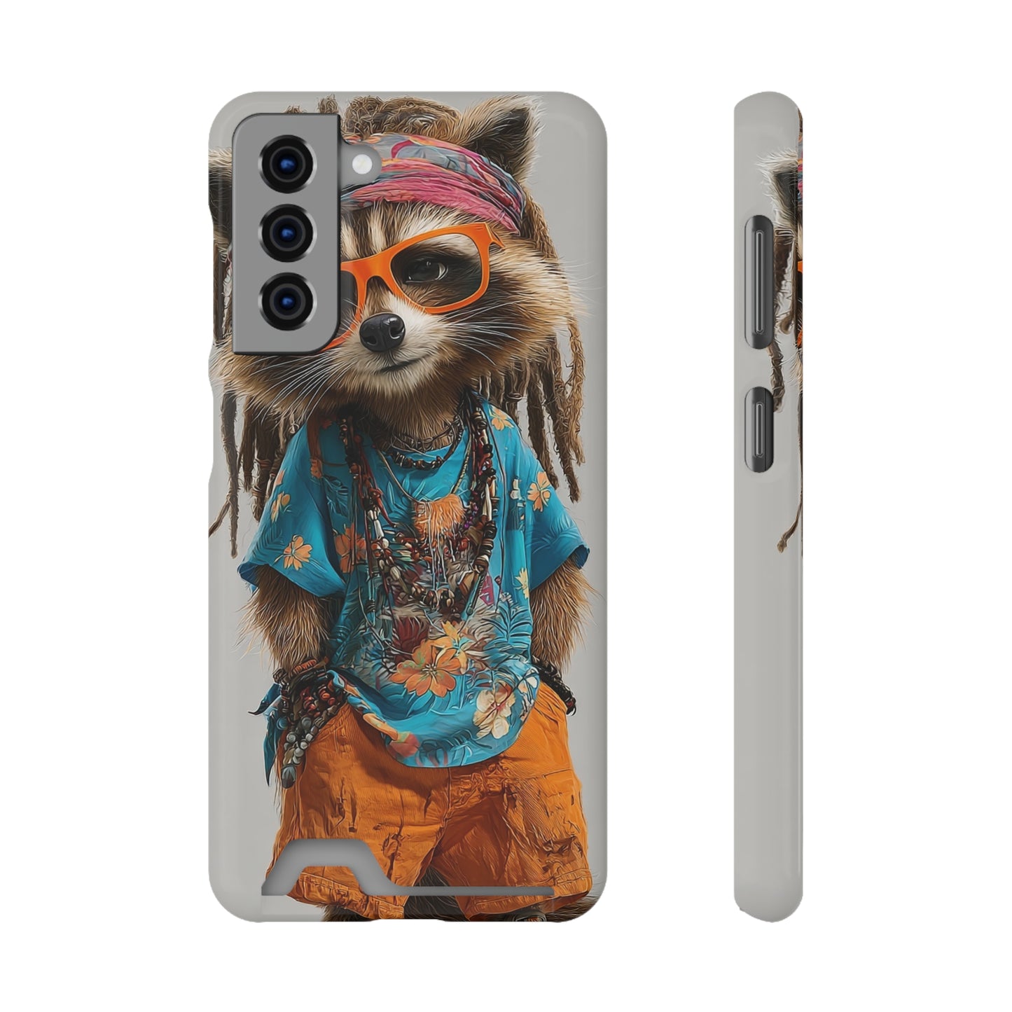 Boho Raccoon Phone Case with Card Holder, Cute Animal Phone Cover, Retro Stylish Phone Protector, Gifts for Animal Lovers, Trendy [...]
