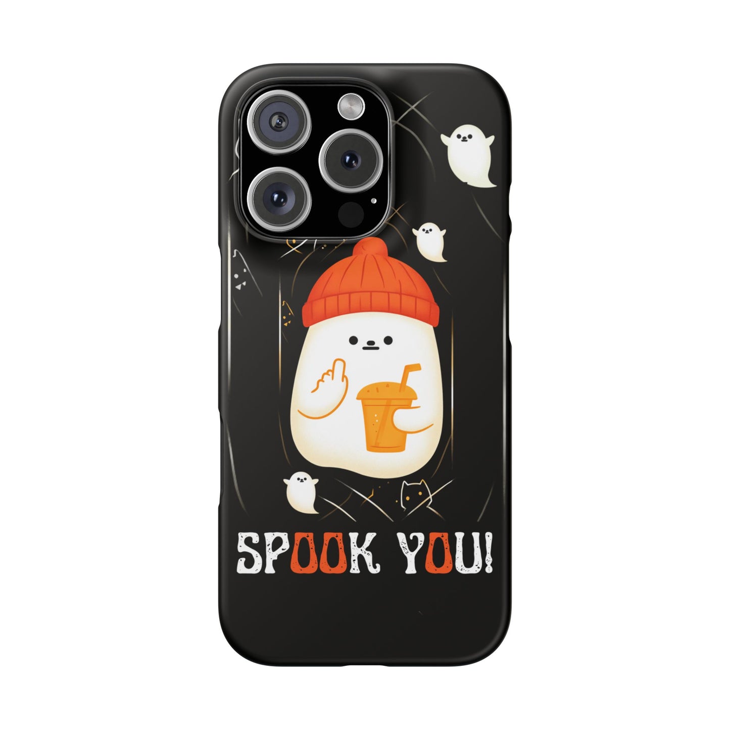 Spook You Halloween Ghost Snap Case Kawaii Protective Phone Cover for iPhone and Samsung
