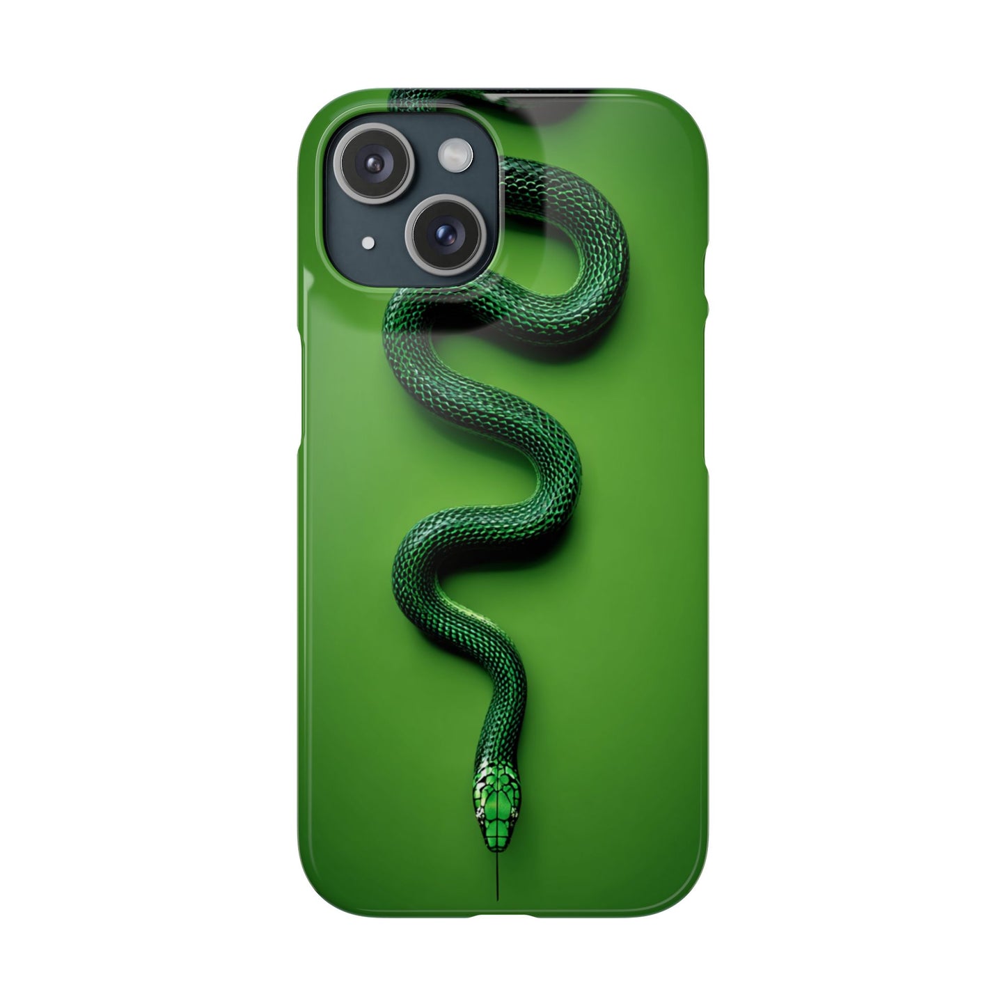 Green Snake Snap Case for iPhone, Stylish Phone Cover, Unique Gift, Trendy Accessory, Birthday, Nature Lover's Phone Case