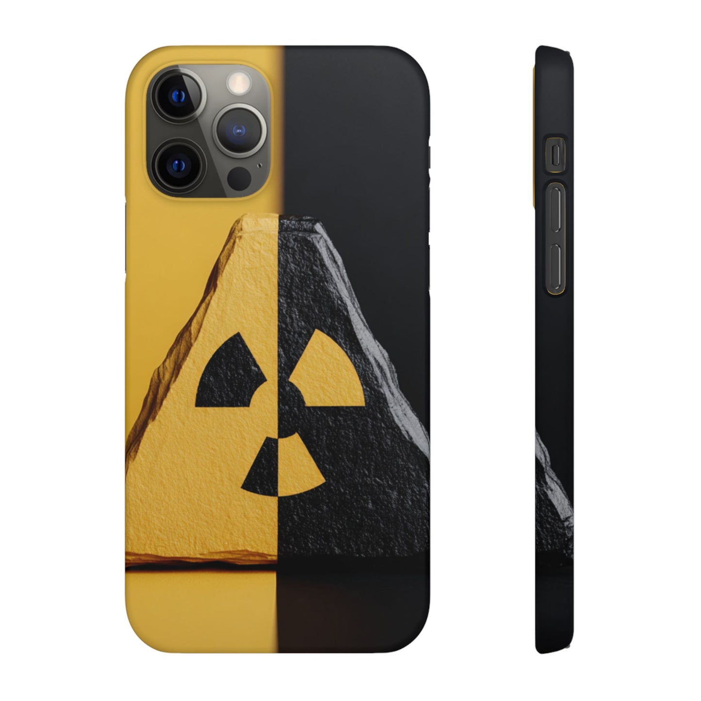 Bold Graphic Snap Case, Radiation Symbol Phone Cover, Trendy Phone Accessory, Unique Gift for Tech Lovers, Stylish Mobile Case