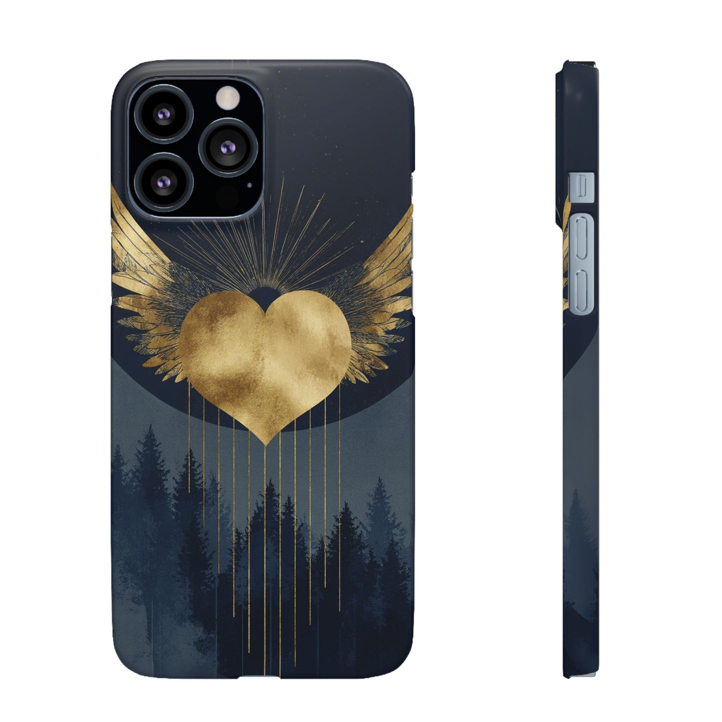 Heart Wing Snap Case, Elegant Phone Cover, Unique Gift, Artistic Accessory, Protective Case for Love and Romance
