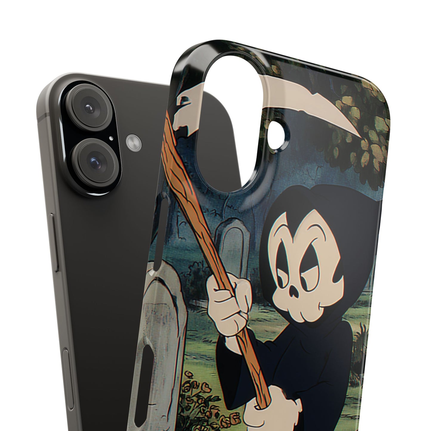Grim Reaper Snap Case, Halloween Phone Case, Cute Death Phone Cover, Spooky Accessories, Unique Phone Protector