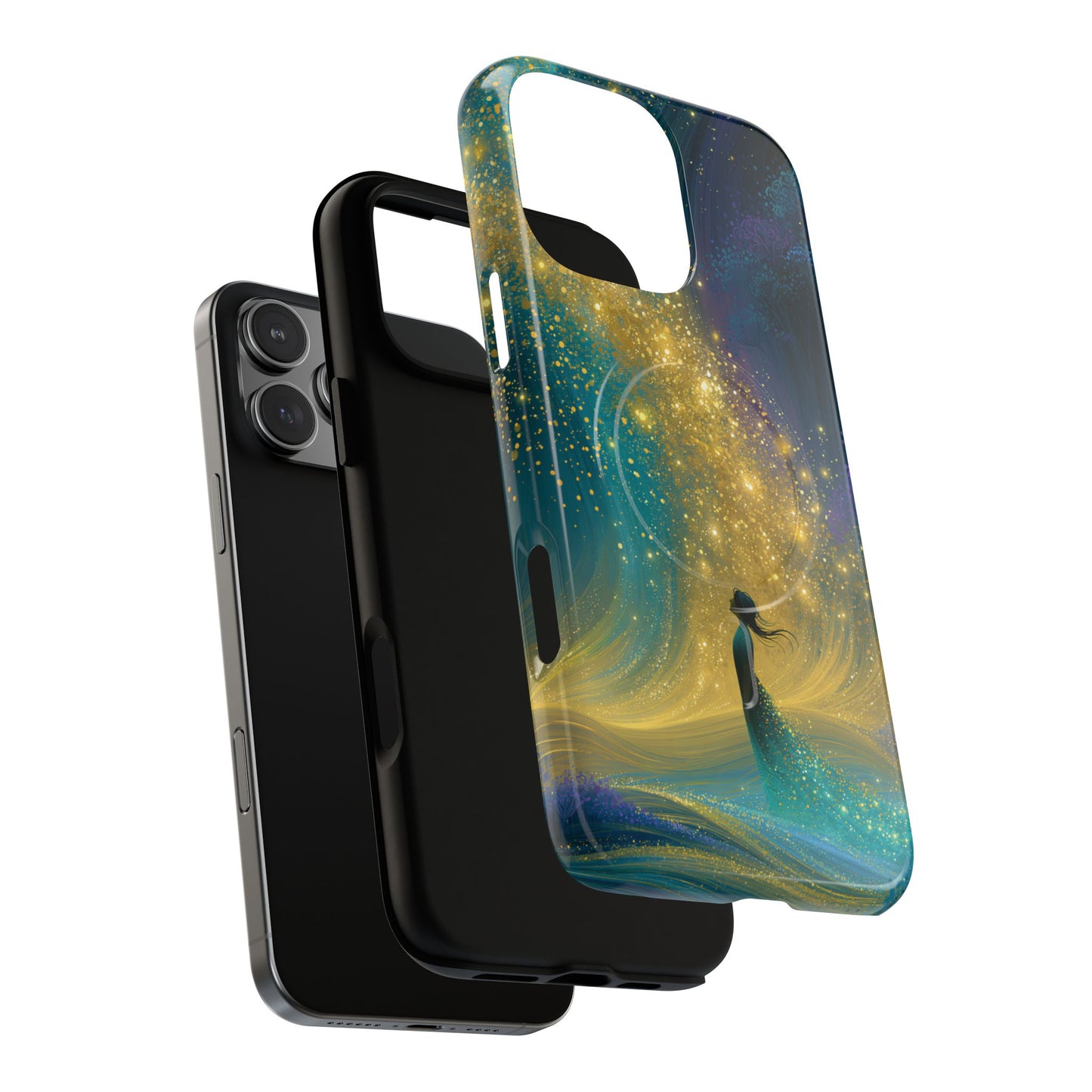 Mystical Nightfall Phone Case — Starry Silhouette Tough Magnetic Case