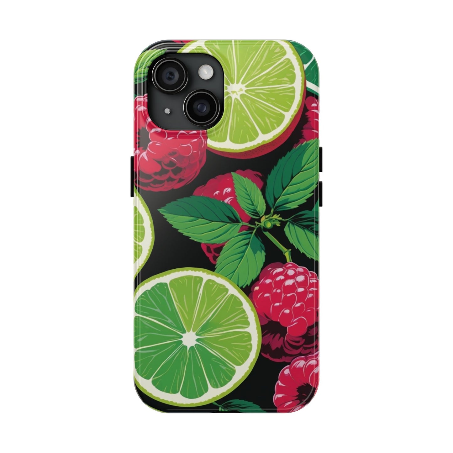 Raspberry Lime Spring iPhone 17 Tough Phone Case — Vibrant Floral Smartphone Protection
