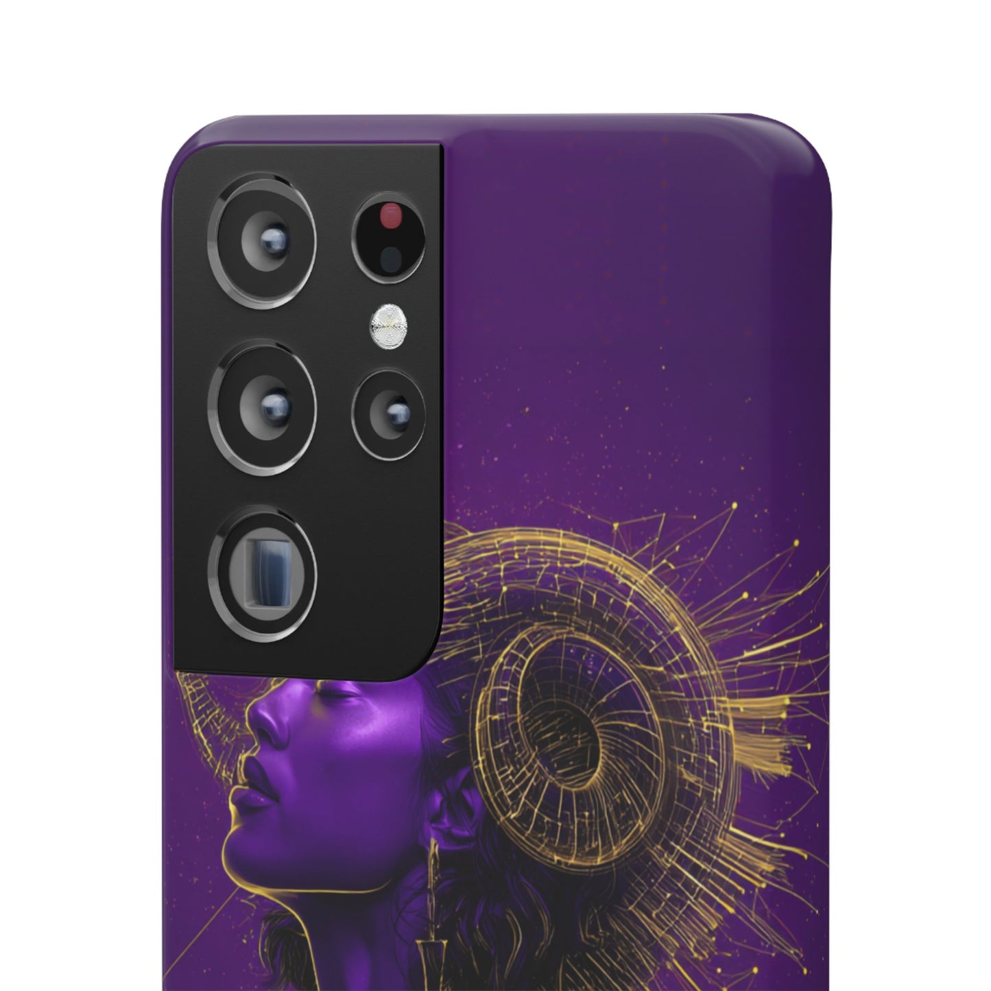 Purple & Gold Celestial Virgo Phone Case – Snap Cover for Samsung & iPhone