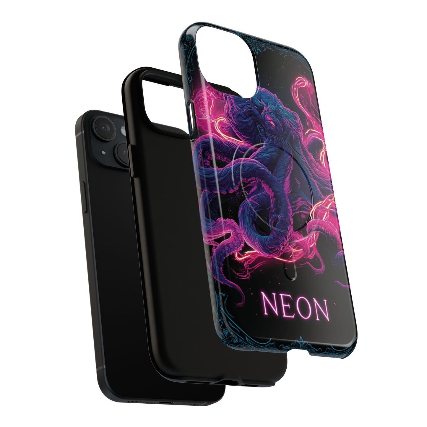 Neon Octopus Phone Case — Tough Magnetic Protective Cover
