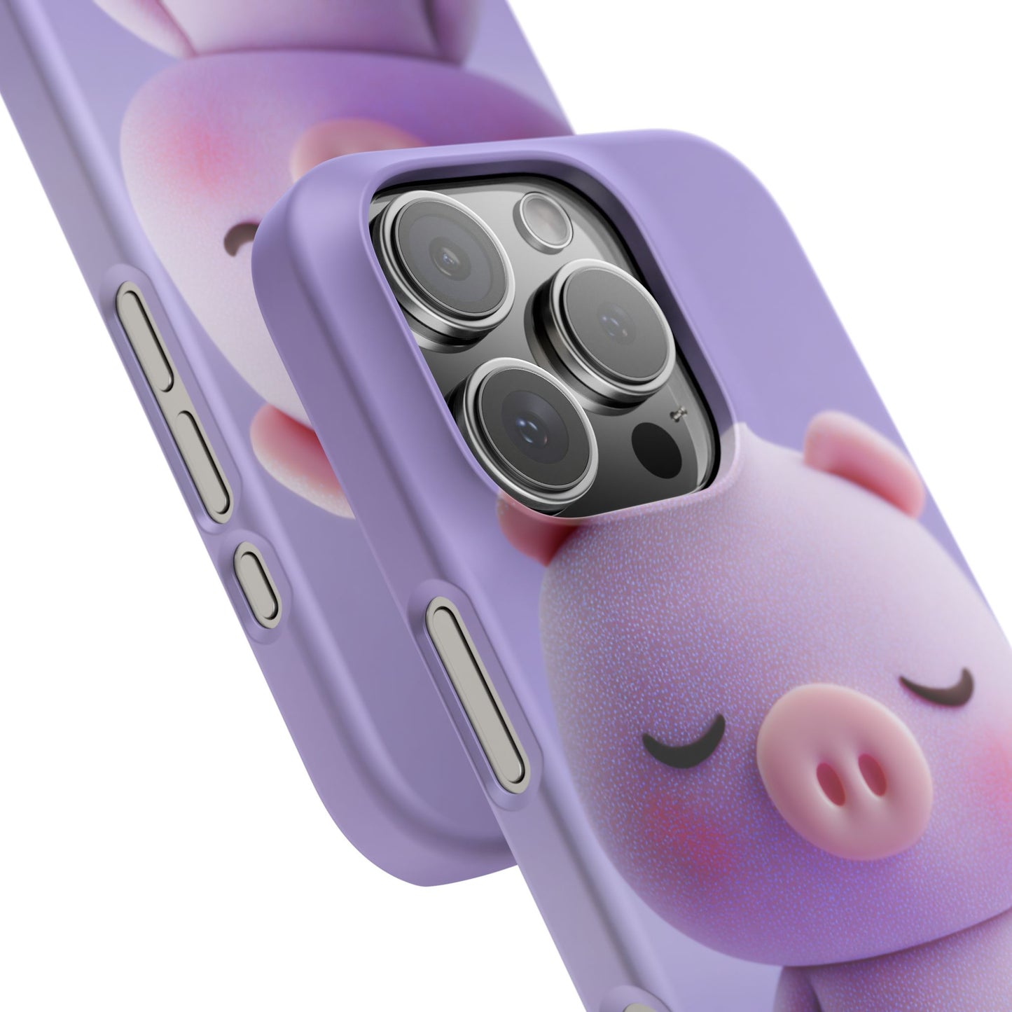 Cute Pig Snap Case for iPhone, Animal Lovers Phone Cover, Kawaii Aesthetic Accessory, Birthday Gift, Unique Phone Protection