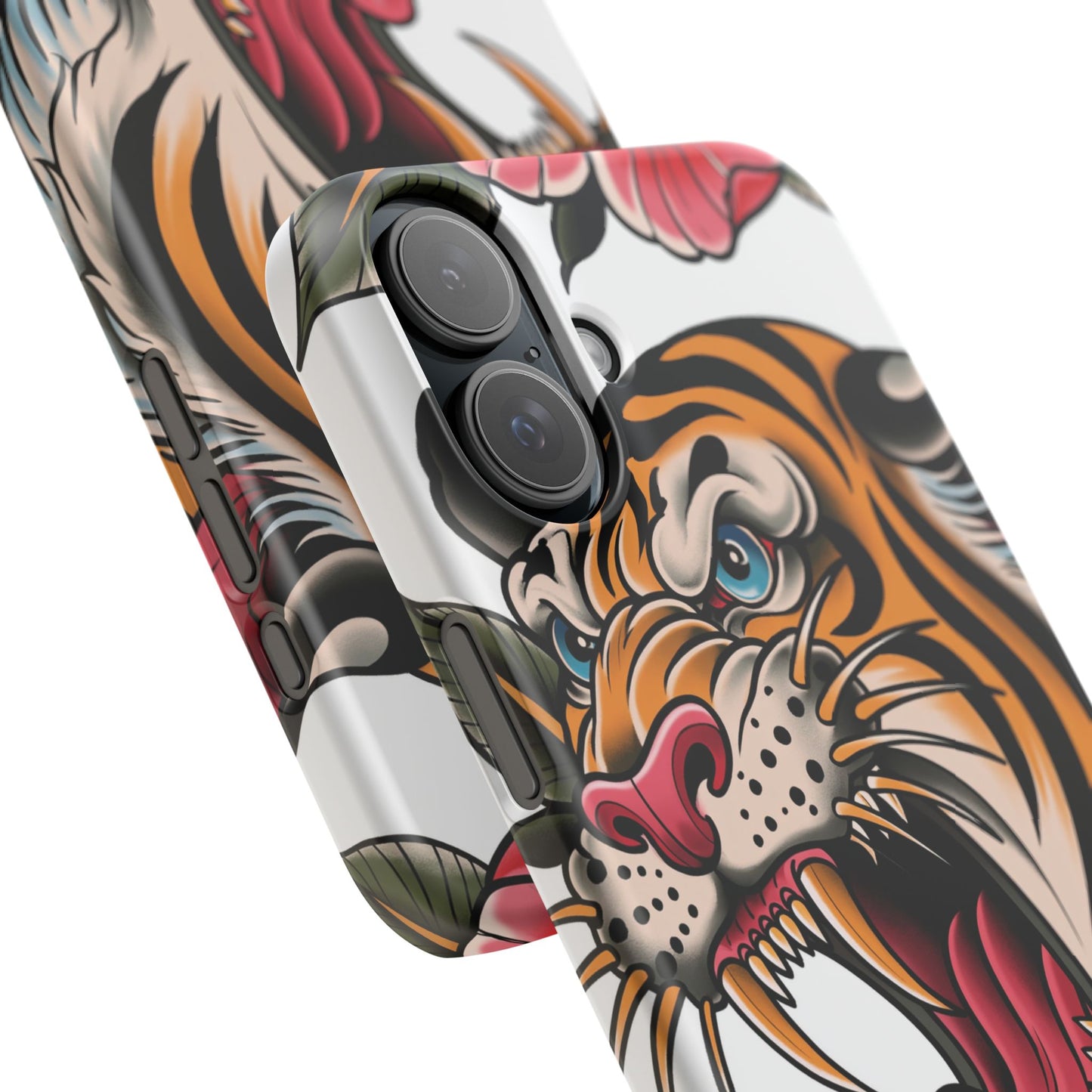 Tiger Floral Phone Case — Vintage Roaring Tiger Snap Case