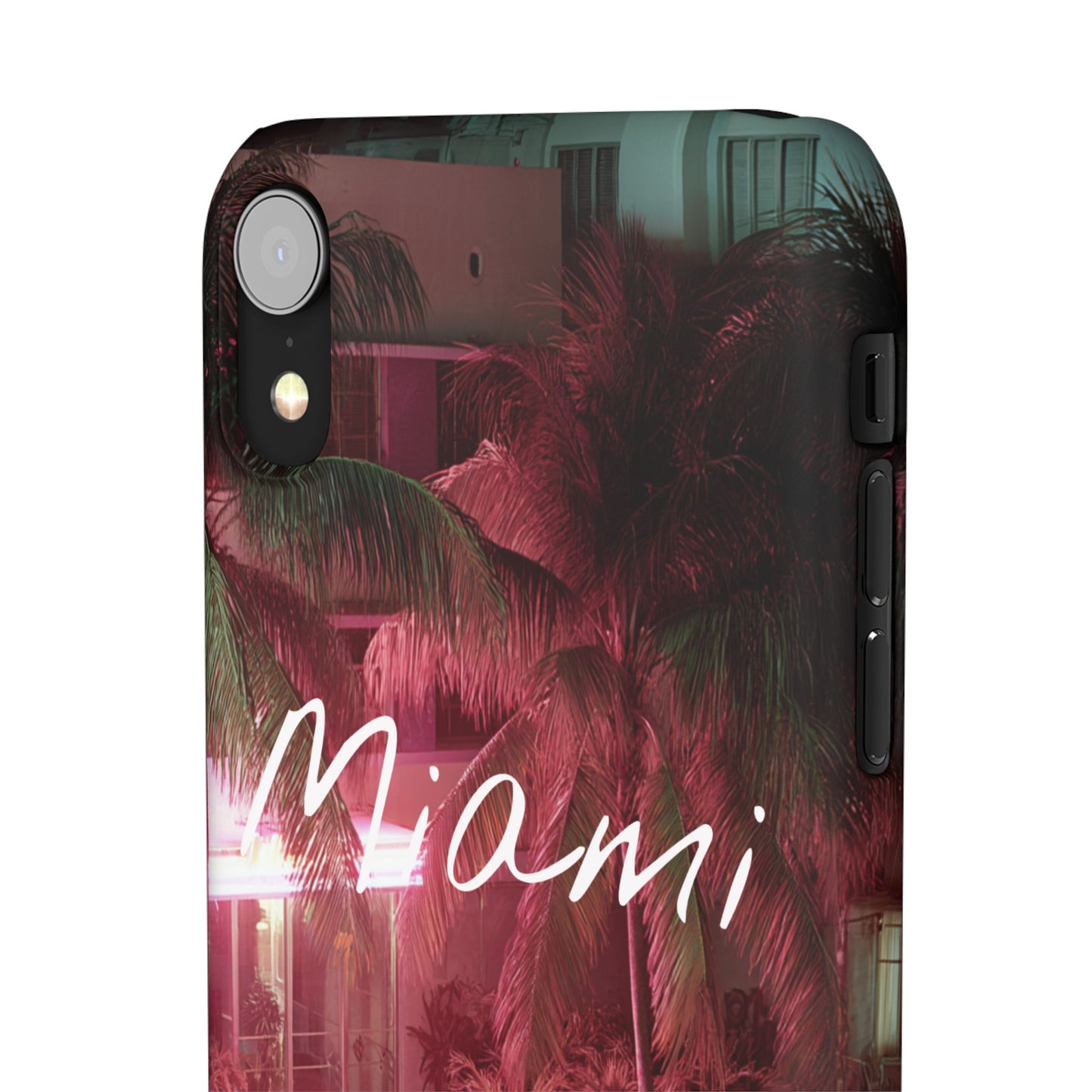 Miami Vibes Snap Case, Tropical Phone Cover, Summer Accessory, Gift for Travel Lovers, Neon Aesthetic, Beach-themed Tech
