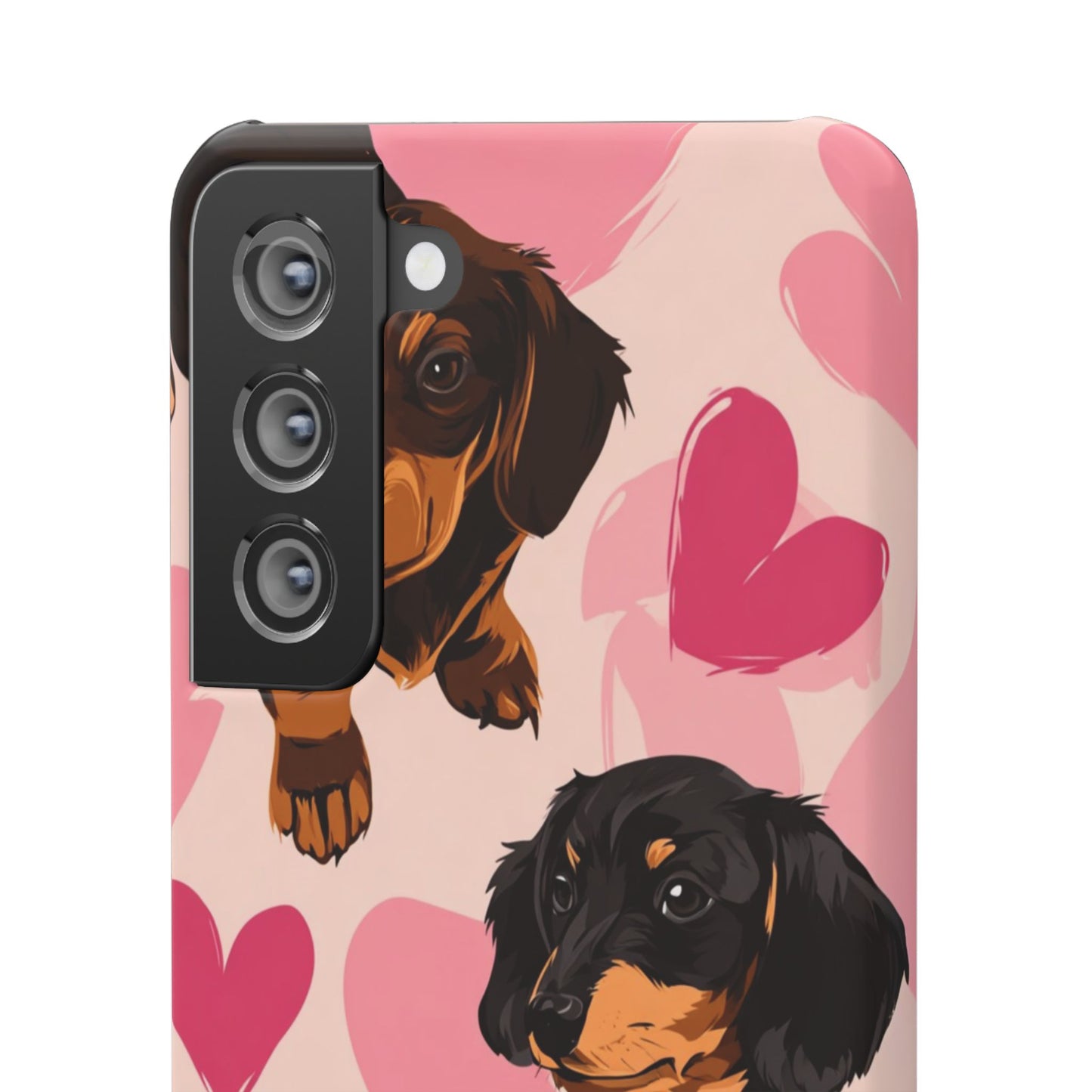 Pink Dachshund Love Phone Case for Iphone and Samsung Customistion and Free Shipping Avvialable