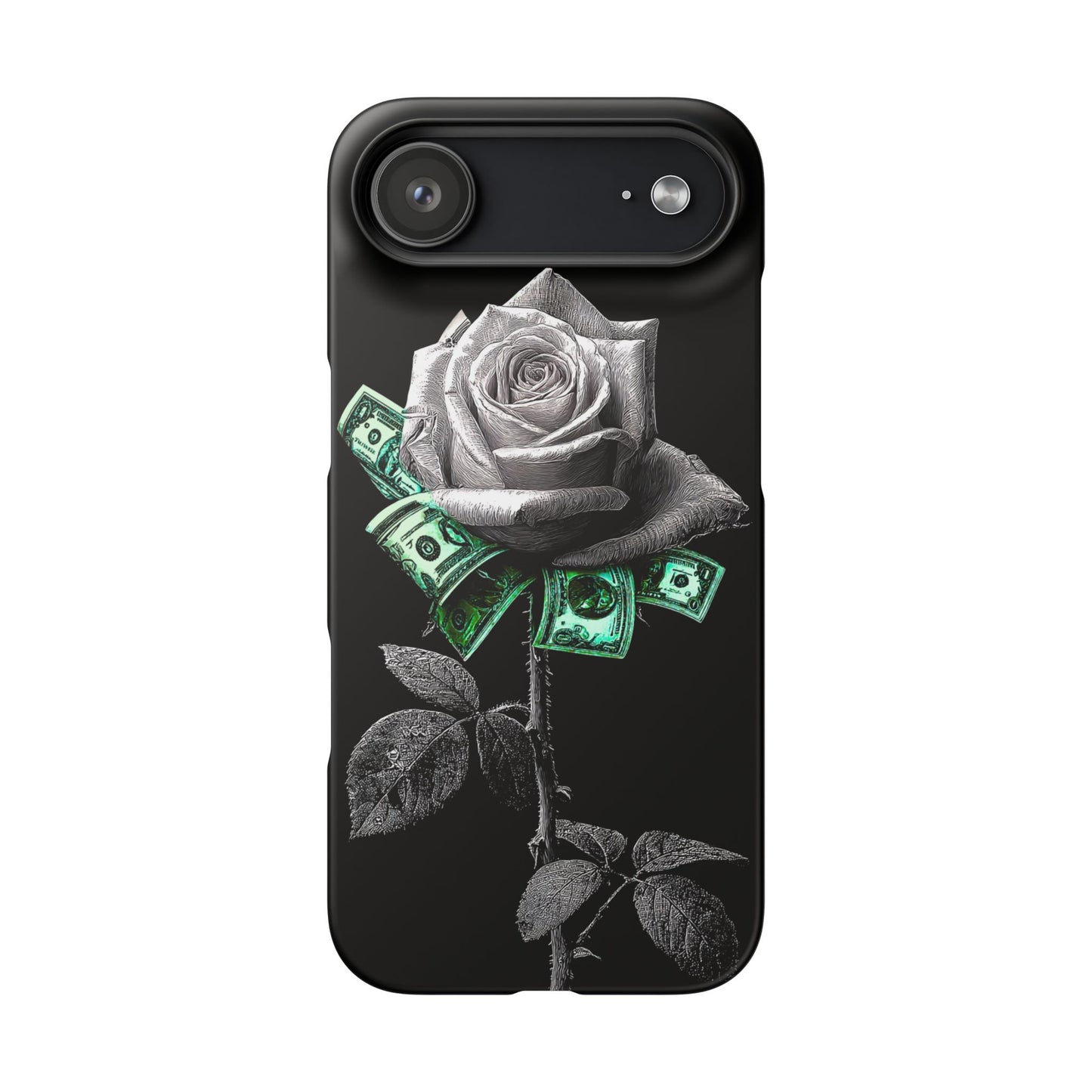 Stylish Rose & Money Snap Case - Floral Phone Protection, Trendy Gift for Him/Her, Birthday Present, Accessories for Teens