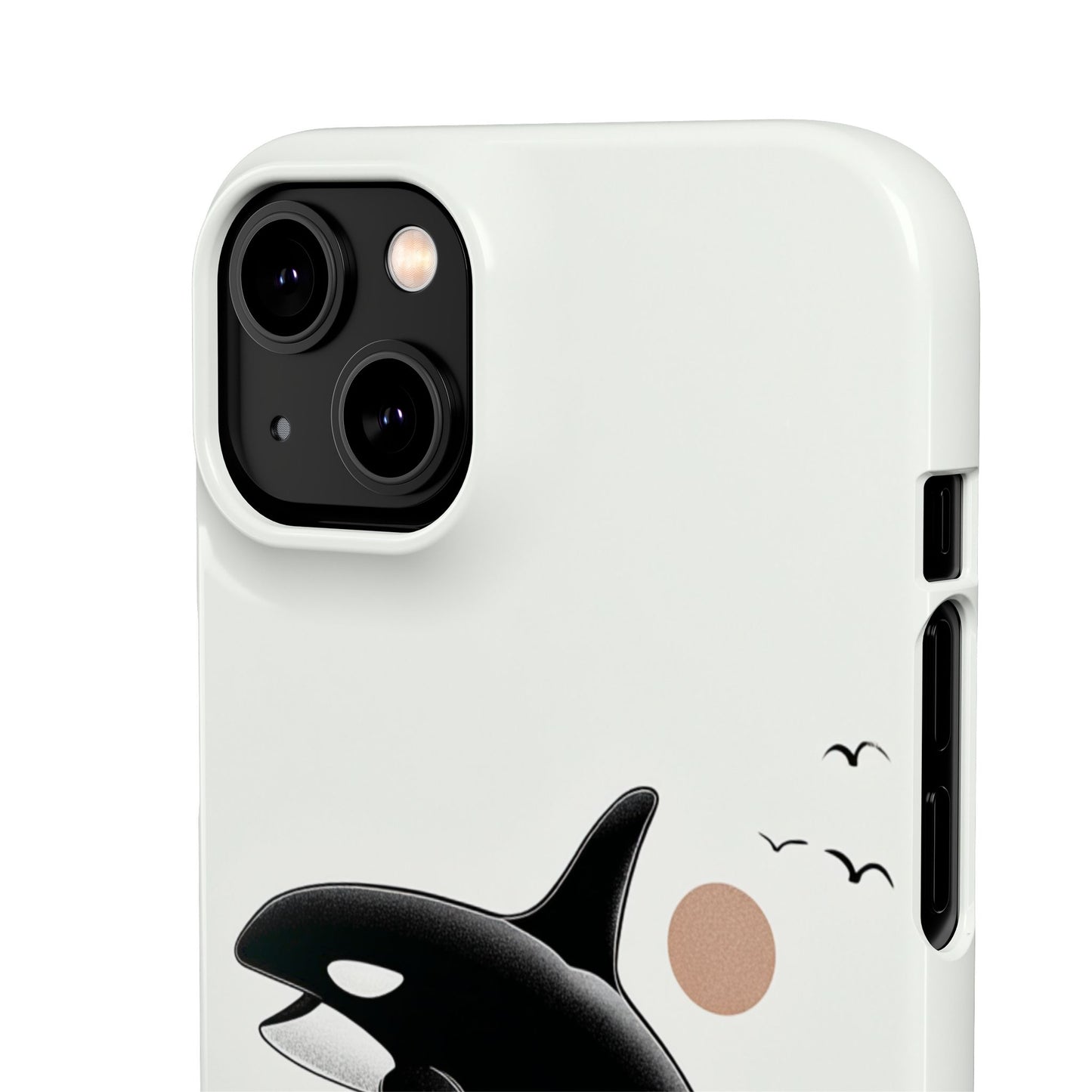 Whale Splash Phone Case | Ocean Lover Gift, Marine Art, Snap Cases, Cute Whale Design, Custom Phone Accessories