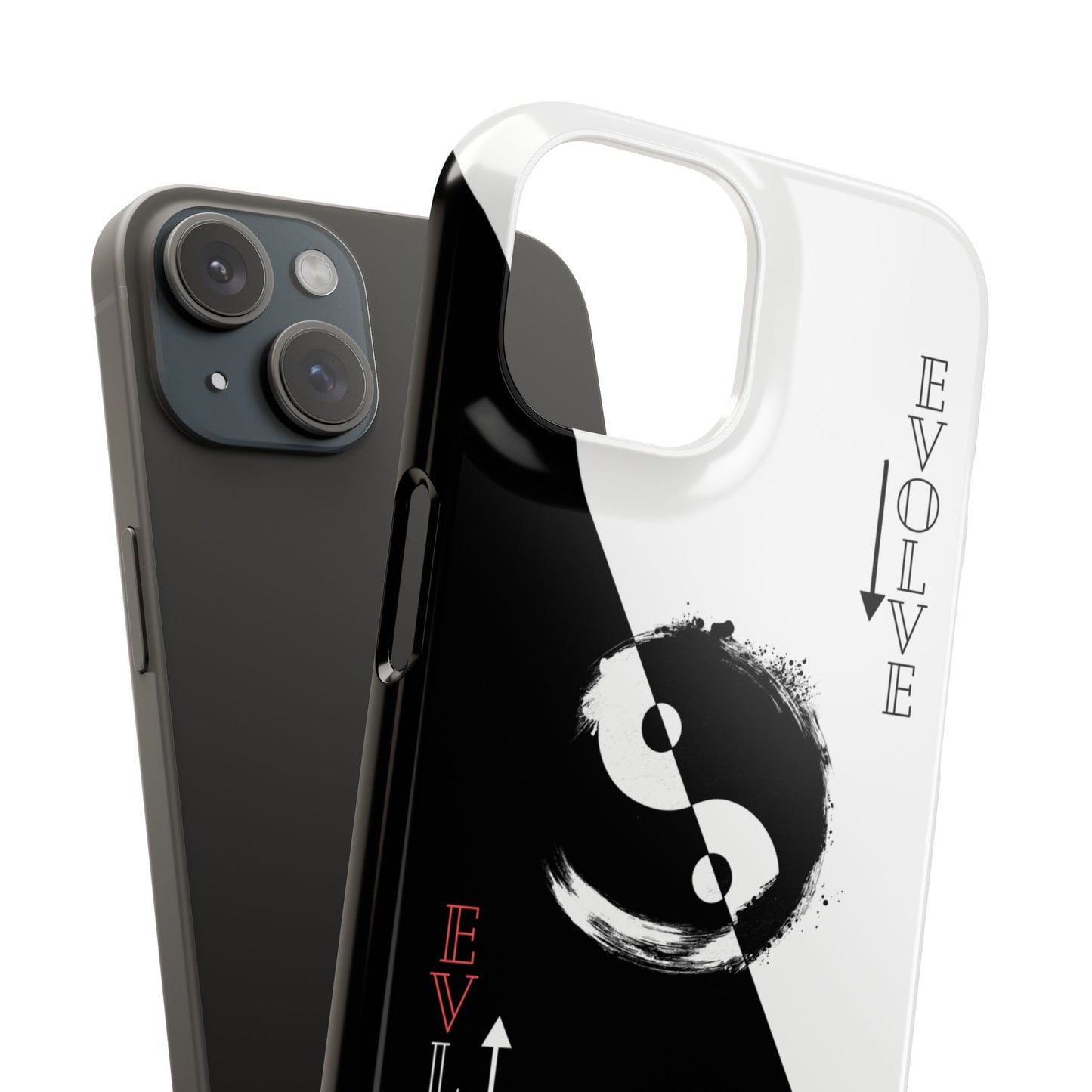 Yin Yang Evolve Black and White Snap Case Cover for iPhone and Samsung