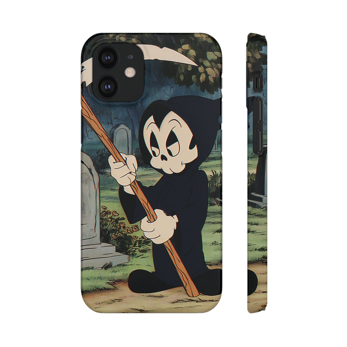 Grim Reaper Snap Case, Halloween Phone Case, Cute Death Phone Cover, Spooky Accessories, Unique Phone Protector
