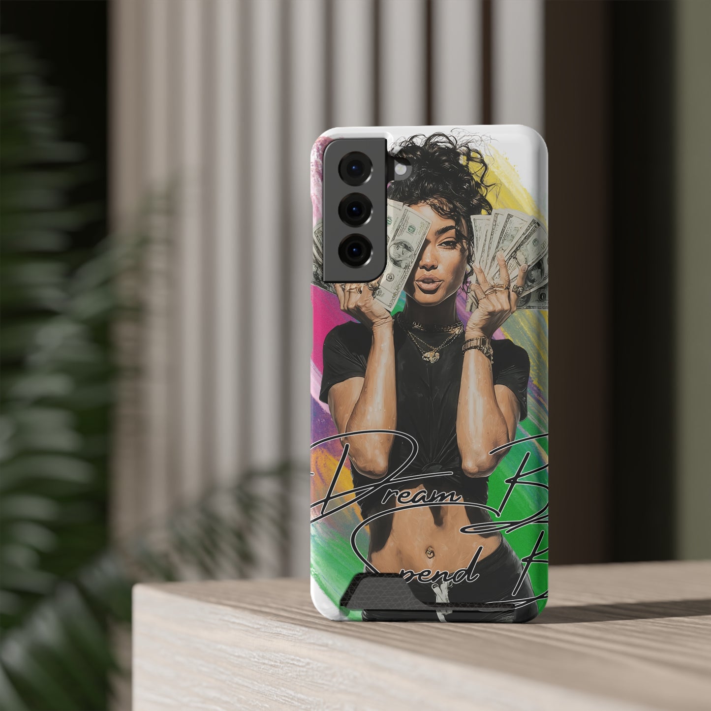 Vibrant Phone Case with Card Holder - Dream Big, Stylish Accessory for Teens & Young Adults, Perfect Gift for Birthdays, Graduations, [...]