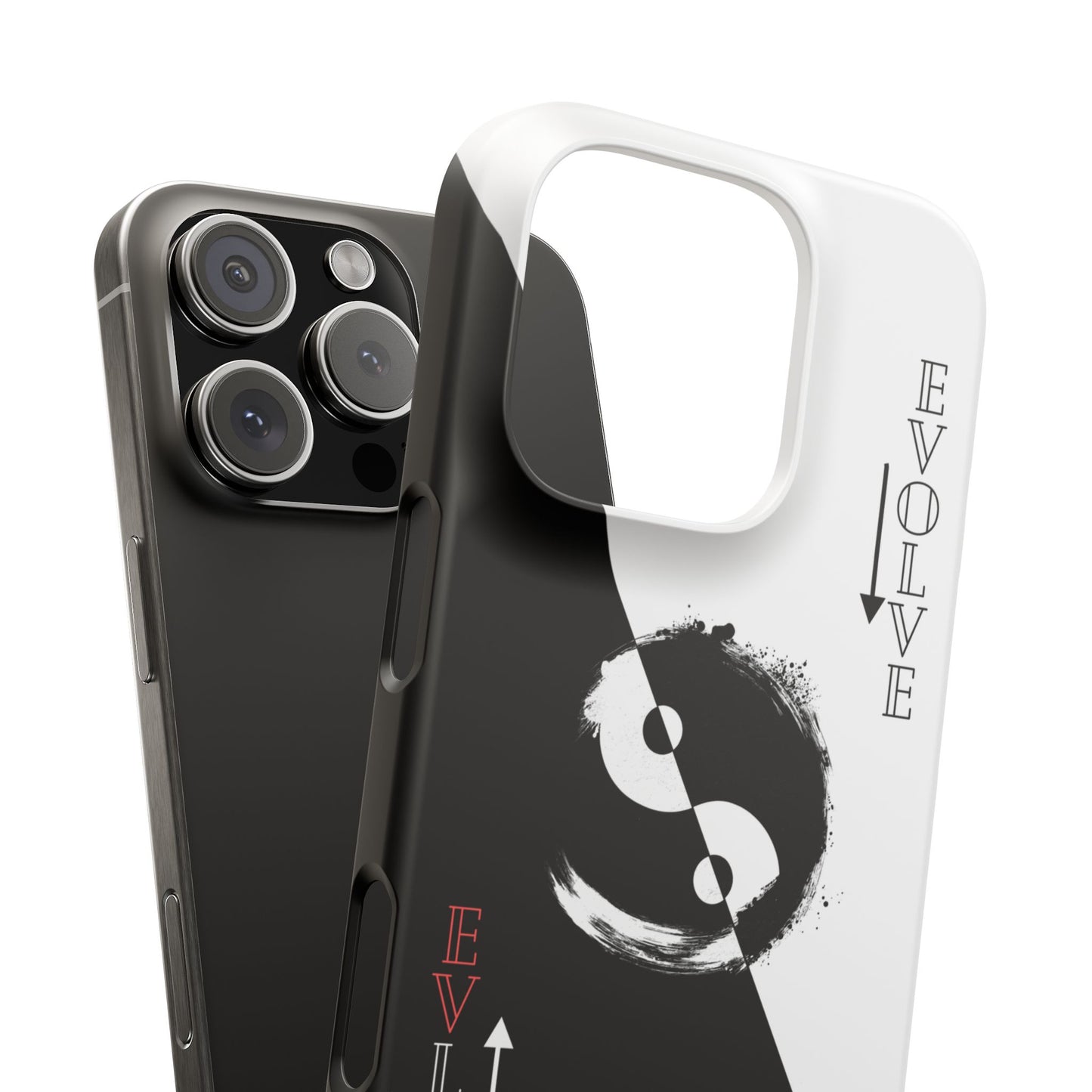 Yin Yang Evolve Black and White Snap Case Cover for iPhone and Samsung
