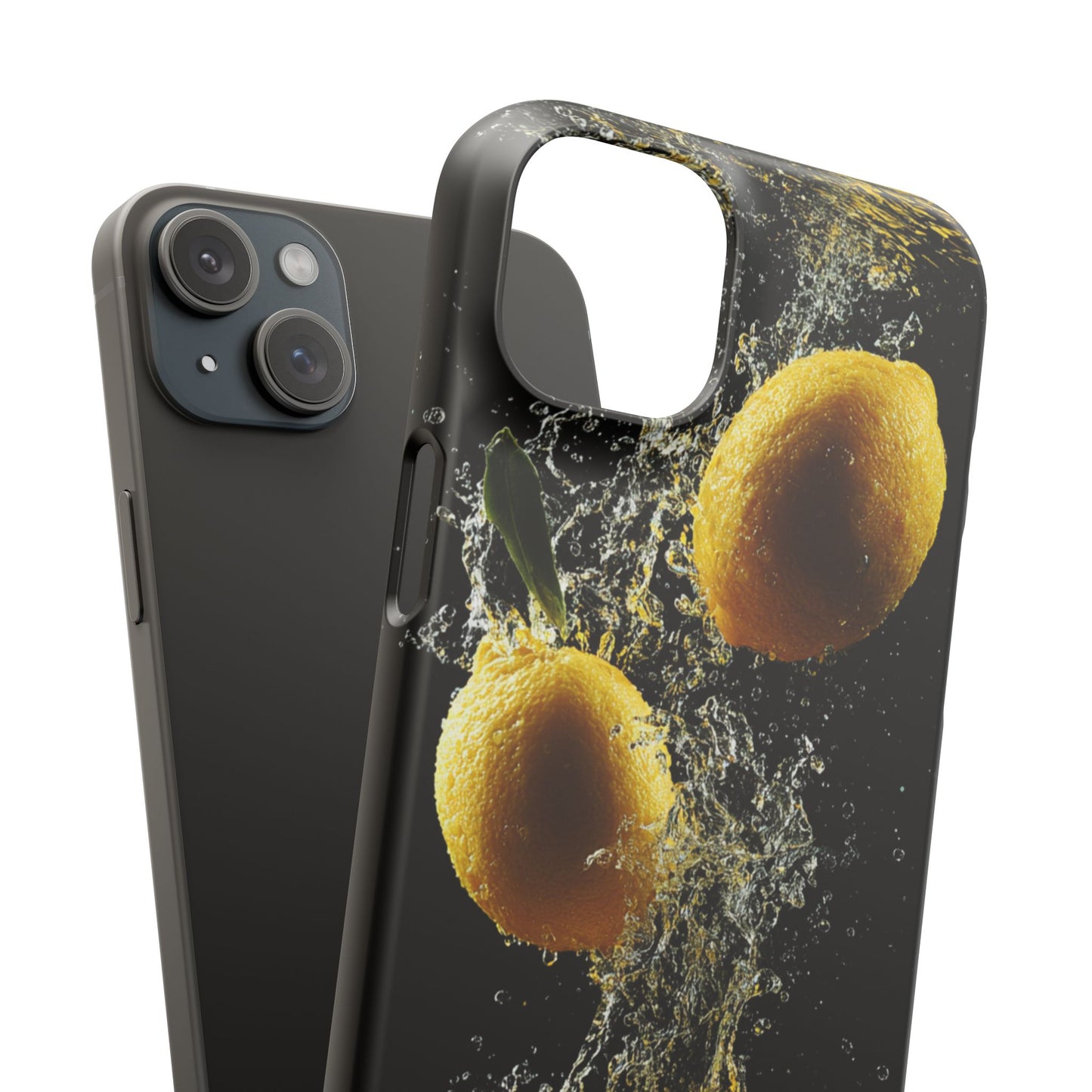 Lemon Splash Phone Case - Vibrant Snap Case, Fruit Lover Gift, Summer Vibes, Kitchen Decor, Unique Phone Accessories