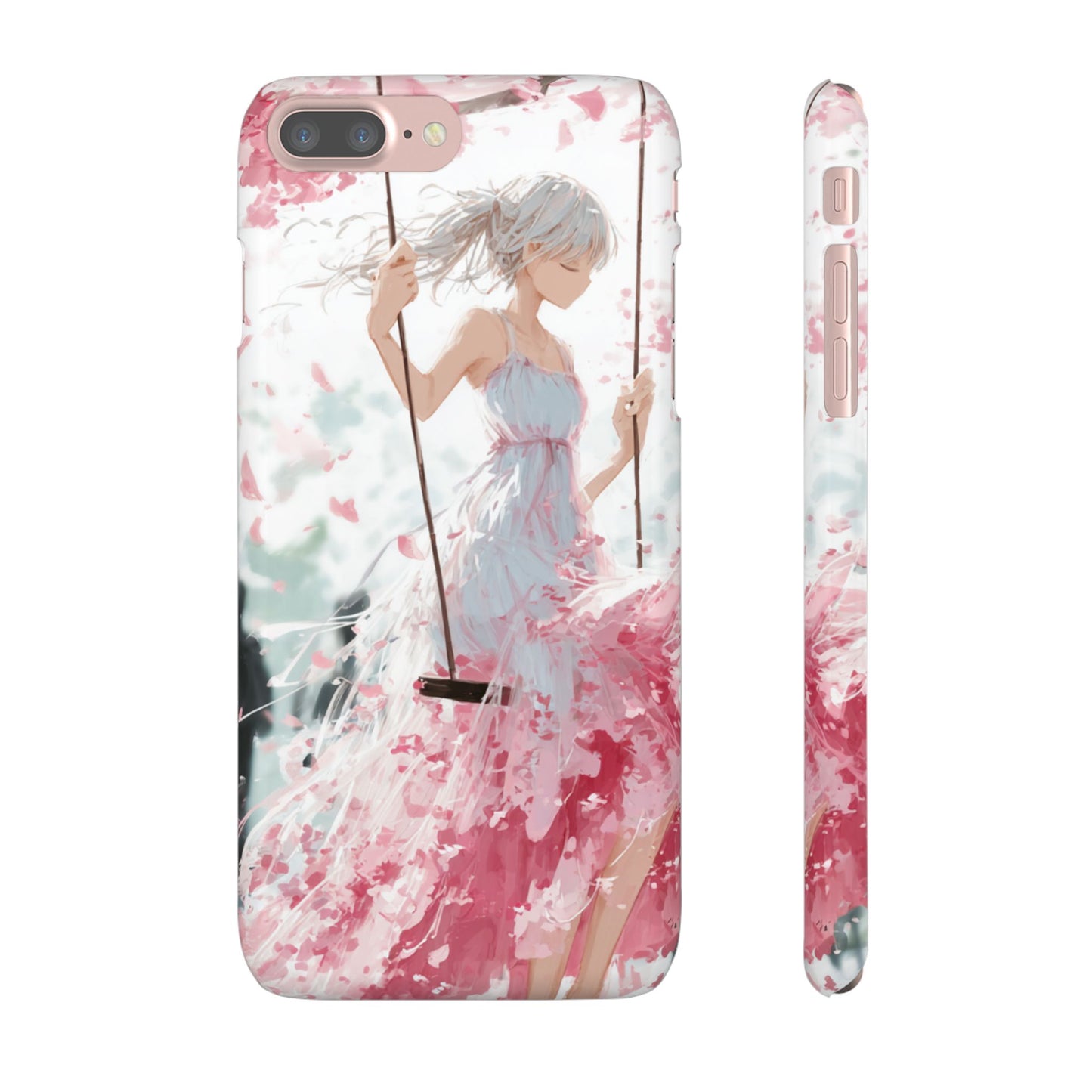 Elegant Floral Snap Cases for iPhone, Personalized Phone Covers, Cute Spring Gifts, Anime Aesthetic Accessories, Flower-themed Cell [...]