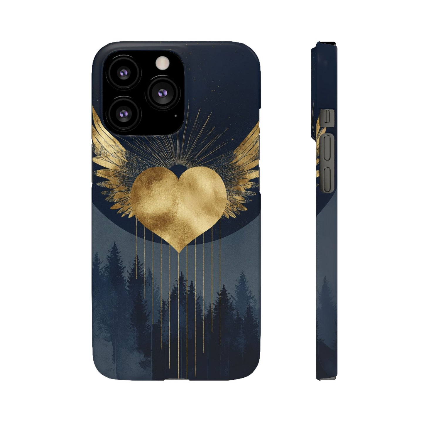 Heart Wing Snap Case, Elegant Phone Cover, Unique Gift, Artistic Accessory, Protective Case for Love and Romance
