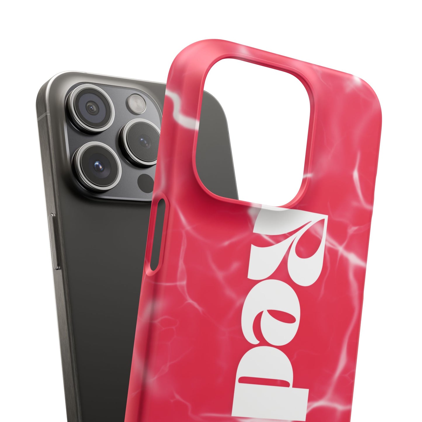 Vibrant Red Snap Case for iPhone, Trendy Phone Cover, Gift for Her, Summer Accessory, Stylish Tech Protection