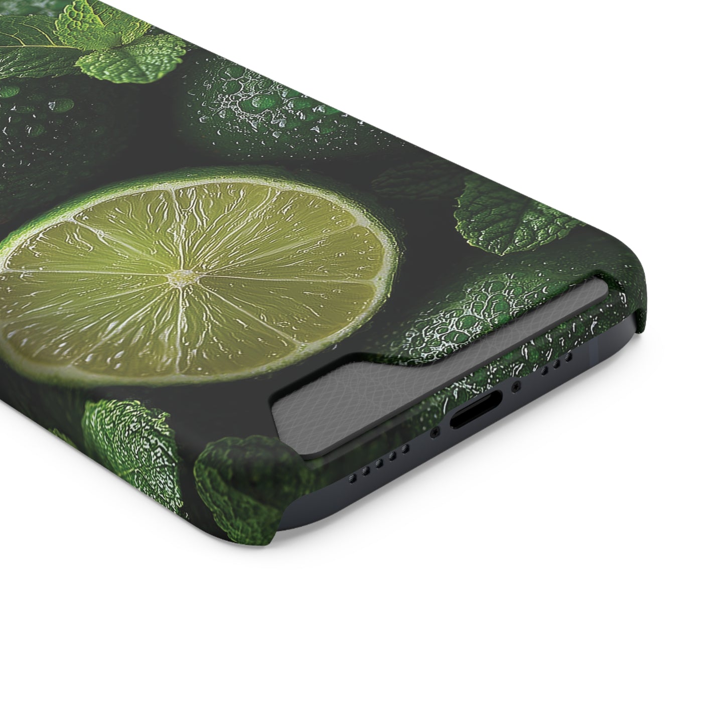 Fresh Lime Phone Case with Card Holder, Citrus Design, Perfect Gift for Summer, Stylish and Functional, Eco-friendly Accessories, [...]