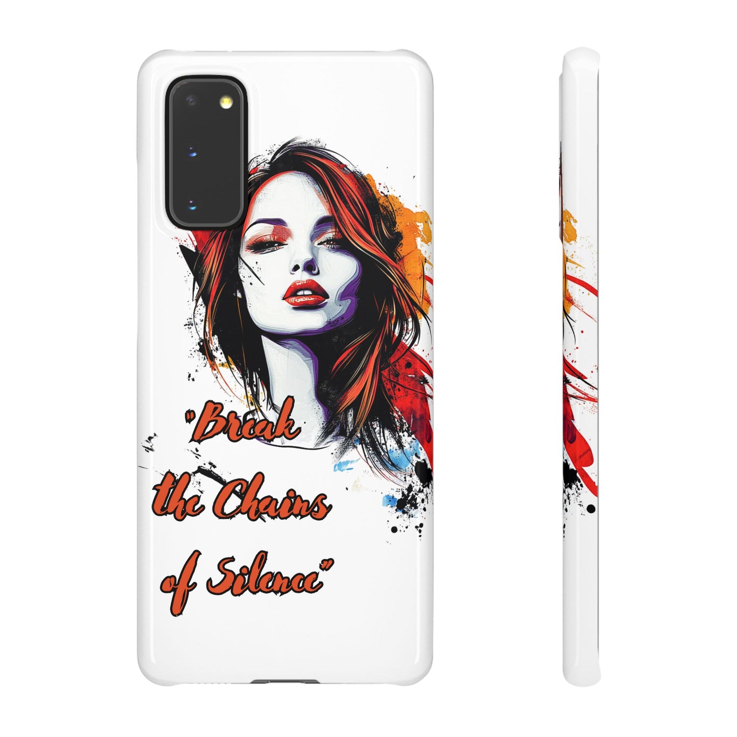Empowering Art Snap Cases, Phone Cover, Break the Chains of Silence, Unique Gift, Inspirational Tech Accessories