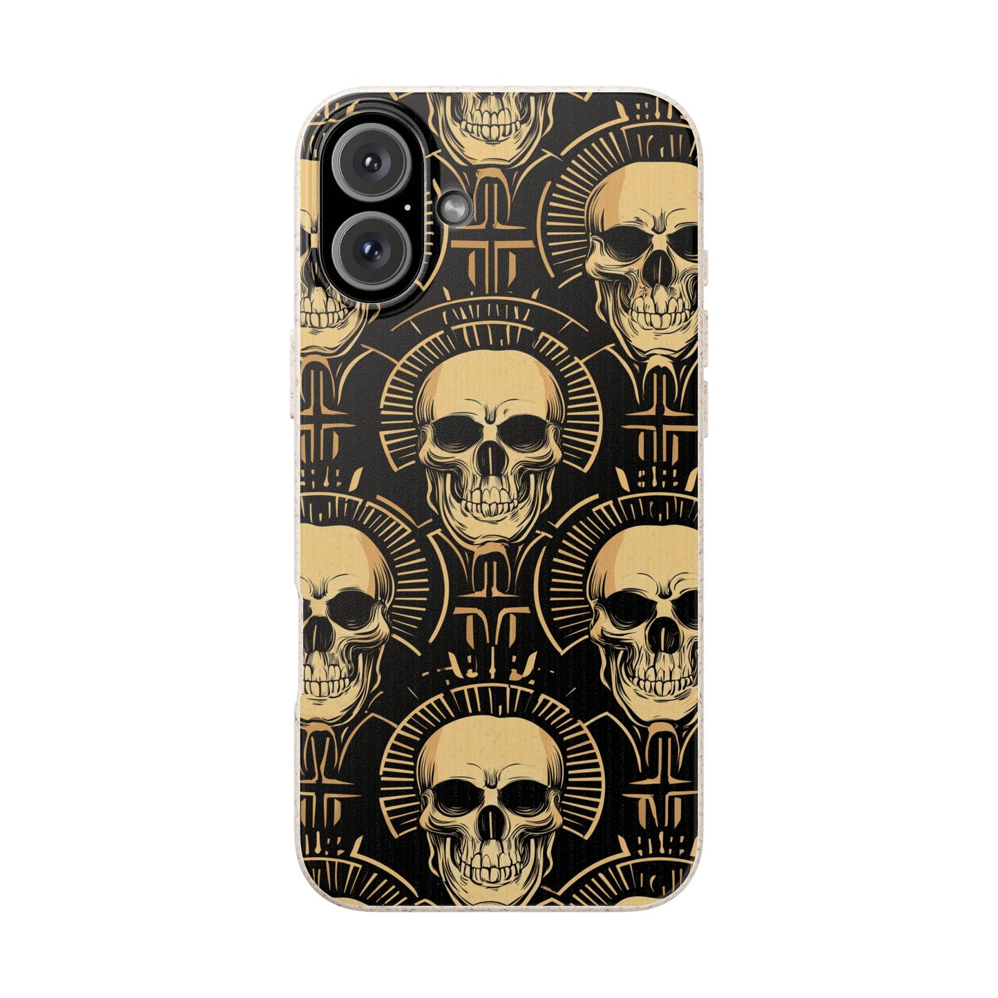 Skull Biodegradable Phone Case, Eco-Friendly iPhone Cover, Sustainable Gift, Cool Skull Design, Skull Art Accessories, Halloween Decor