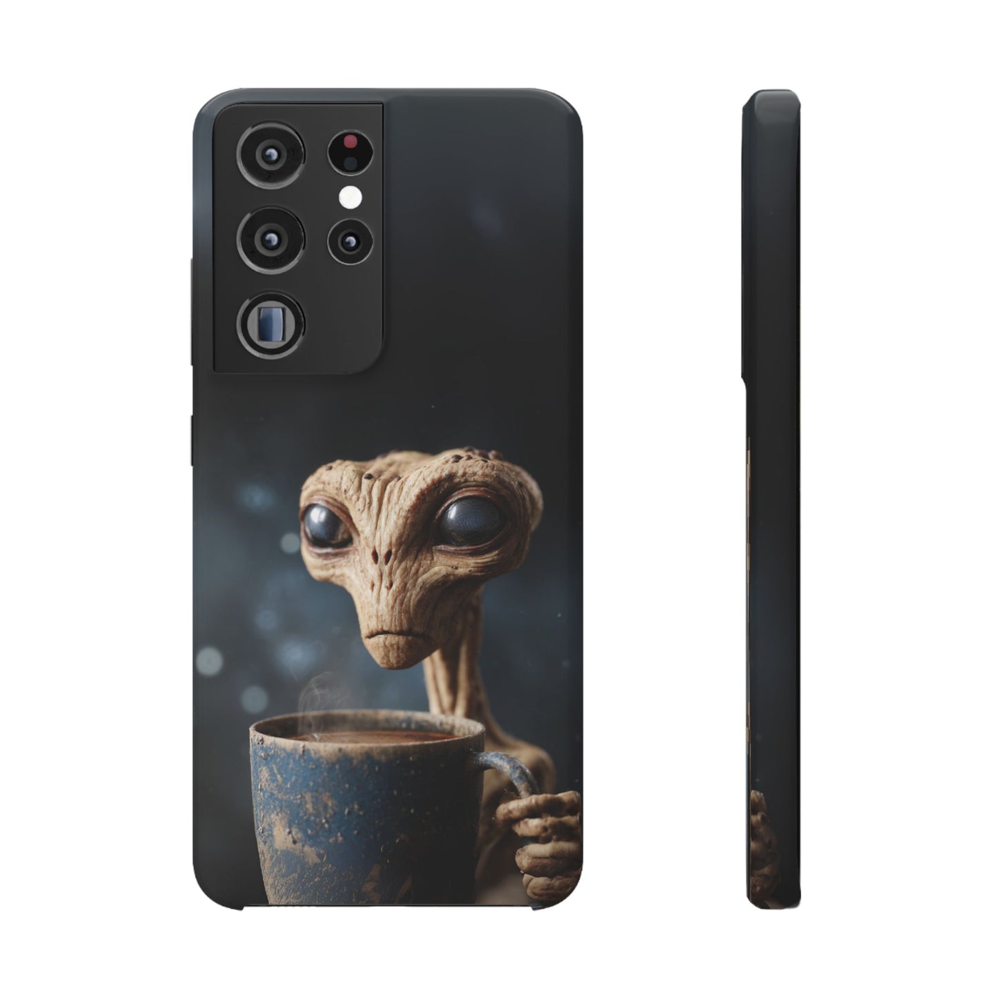 Alien Coffee Snap Case, Unique Phone Cover, Pop Culture Accessory, Gift for Sci-Fi Lovers, Customizable Phone Case