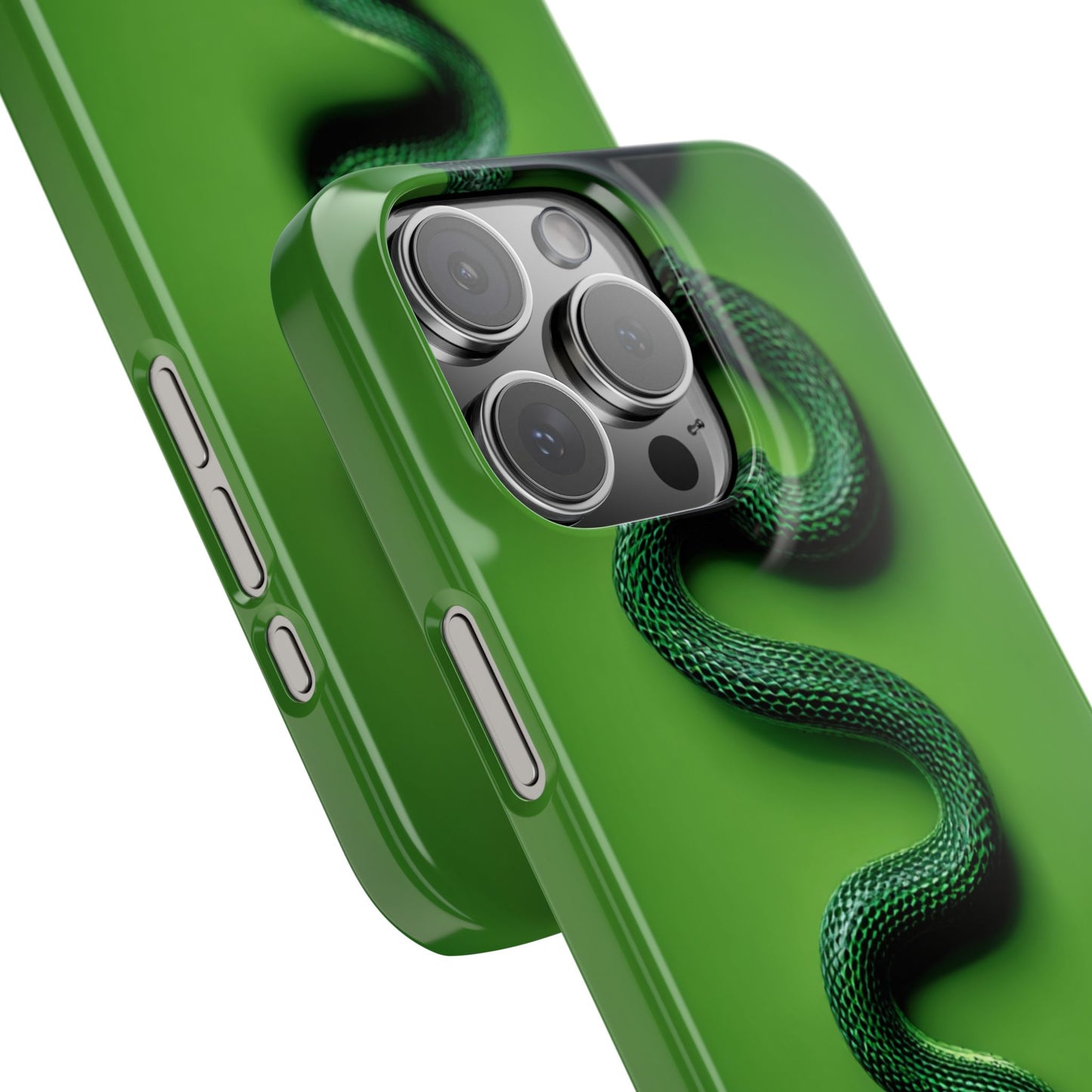 Green Snake Snap Case for iPhone, Stylish Phone Cover, Unique Gift, Trendy Accessory, Birthday, Nature Lover's Phone Case