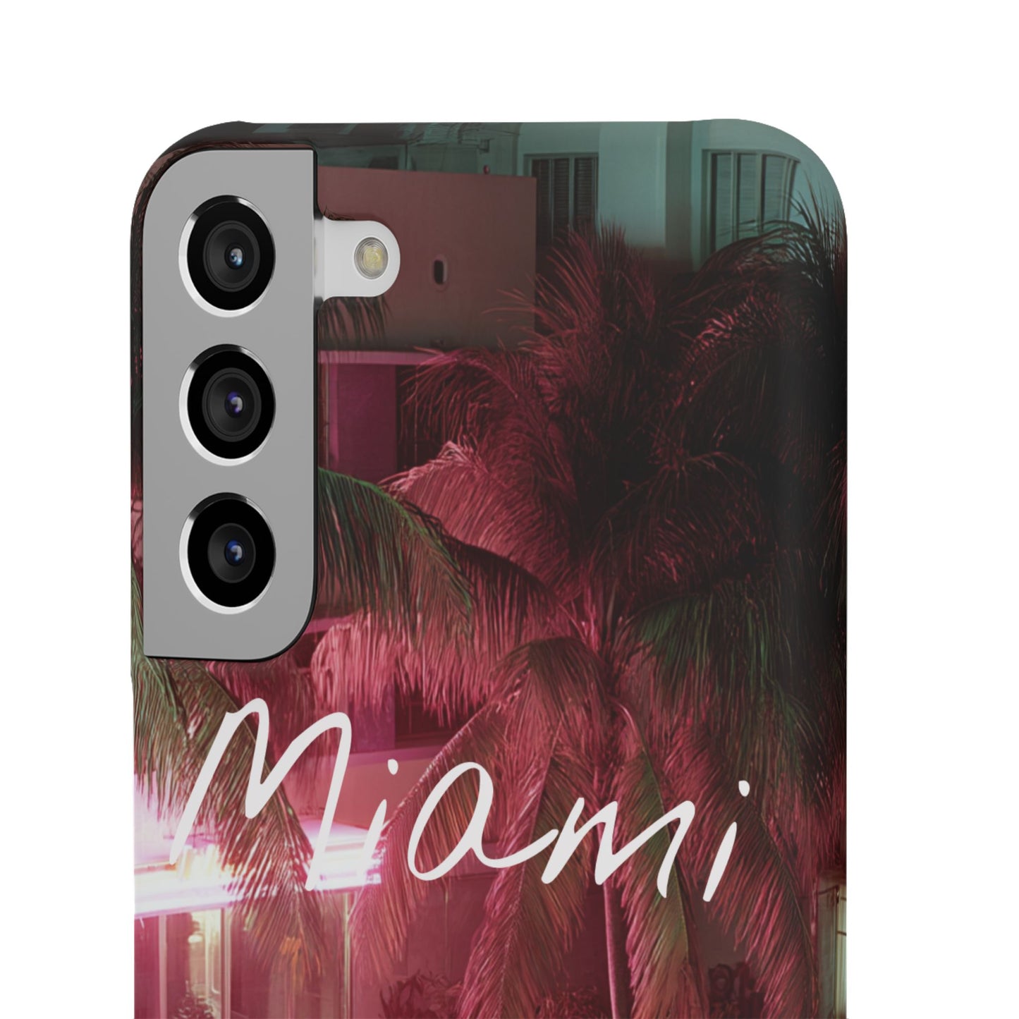 Miami Vibes Snap Case, Tropical Phone Cover, Summer Accessory, Gift for Travel Lovers, Neon Aesthetic, Beach-themed Tech