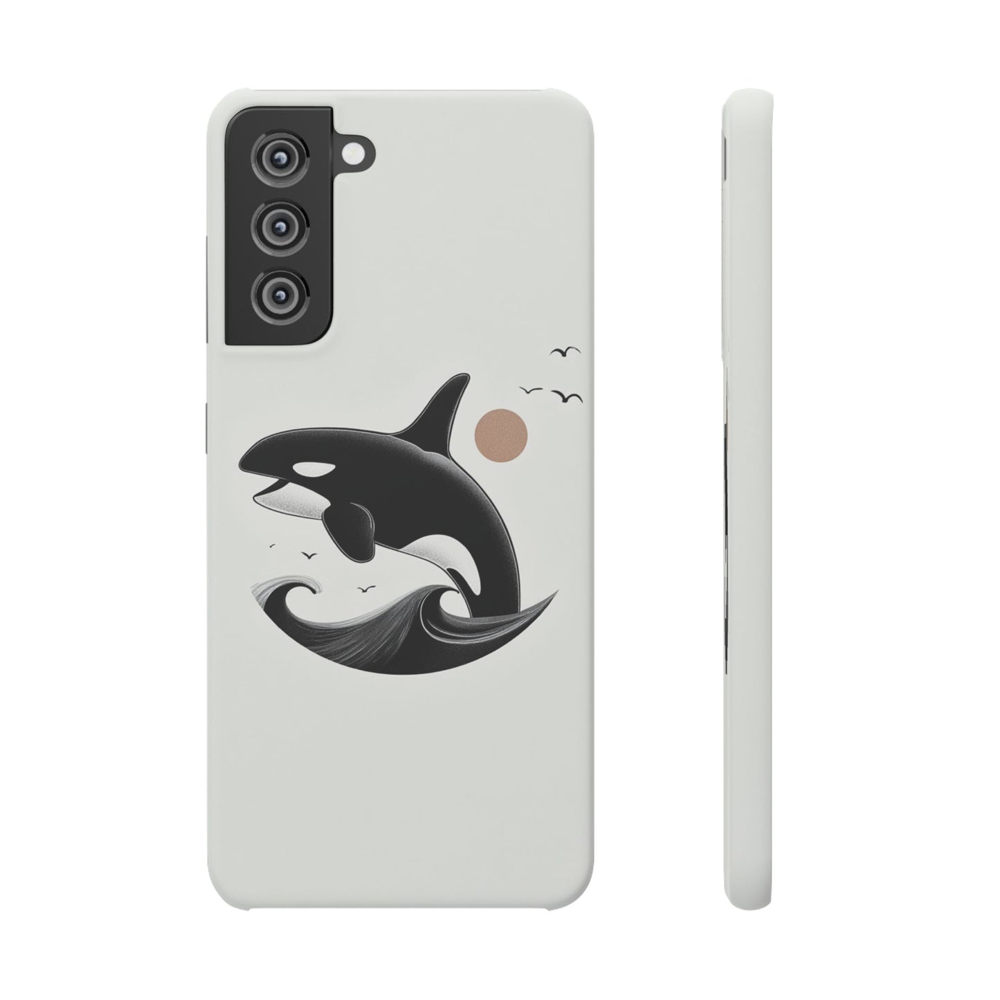 Whale Splash Phone Case | Ocean Lover Gift, Marine Art, Snap Cases, Cute Whale Design, Custom Phone Accessories