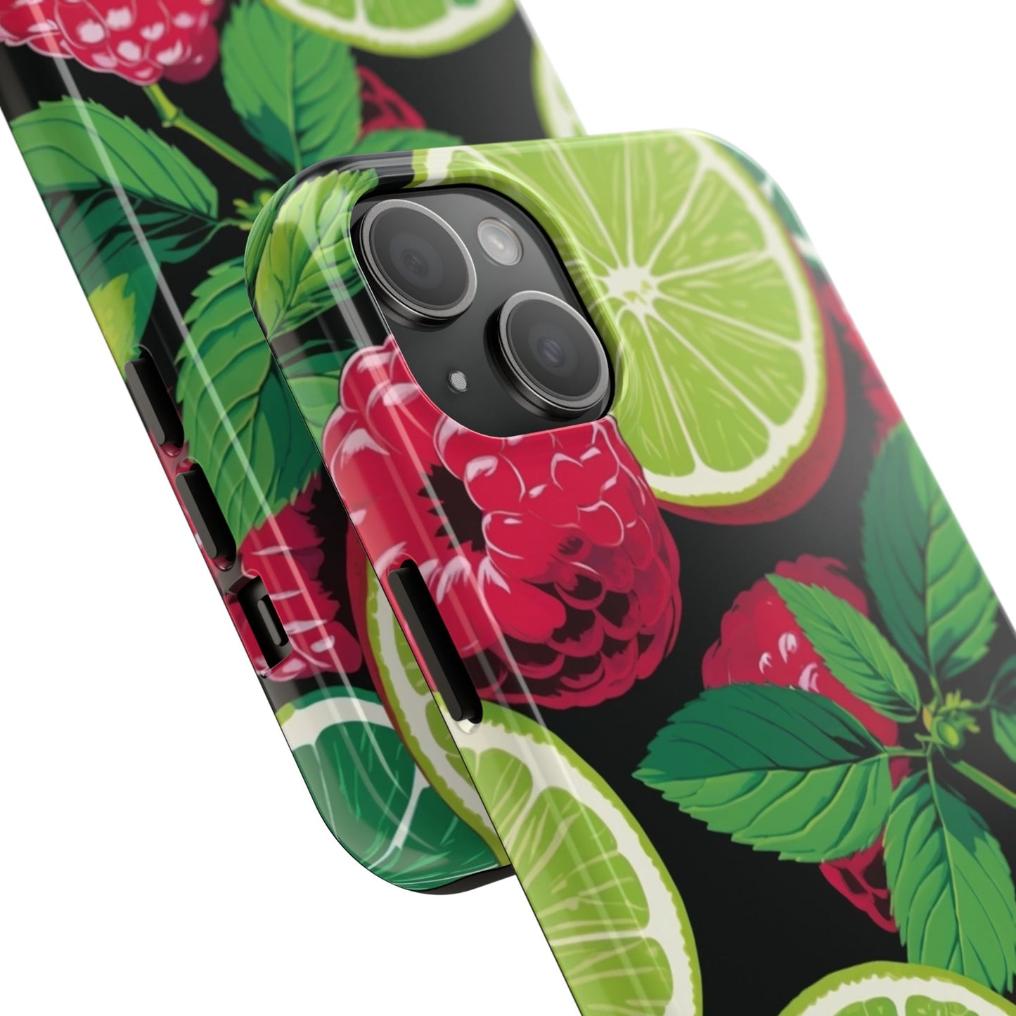 Raspberry Lime Spring iPhone 17 Tough Phone Case — Vibrant Floral Smartphone Protection