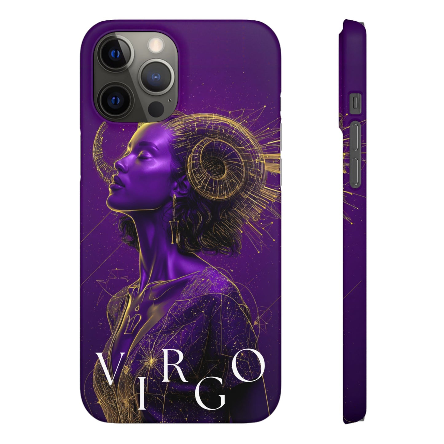 Purple Gold Celestial Virgo Snap Case and Protective Cover for Samsung and iPhone