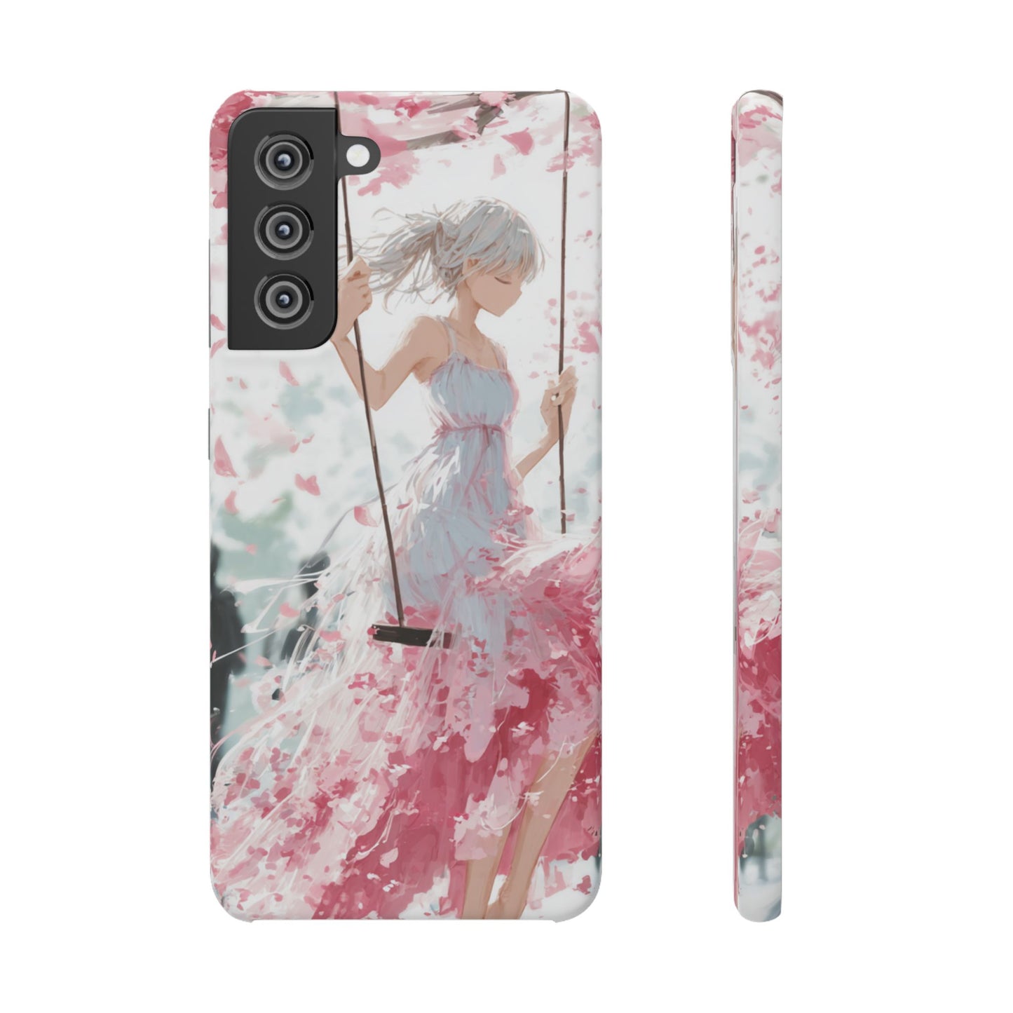 Elegant Floral Snap Cases for iPhone, Personalized Phone Covers, Cute Spring Gifts, Anime Aesthetic Accessories, Flower-themed Cell [...]