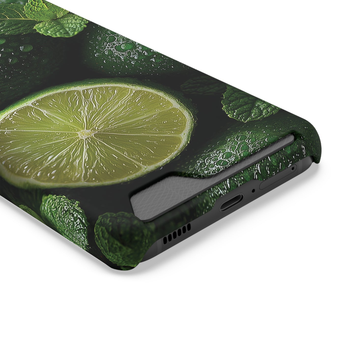 Fresh Lime Phone Case with Card Holder, Citrus Design, Perfect Gift for Summer, Stylish and Functional, Eco-friendly Accessories, [...]