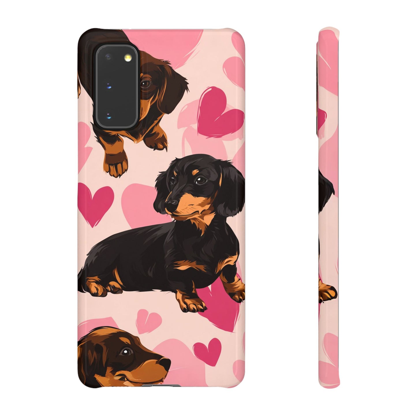 Pink Dachshund Love Phone Case for Iphone and Samsung Customistion and Free Shipping Avvialable