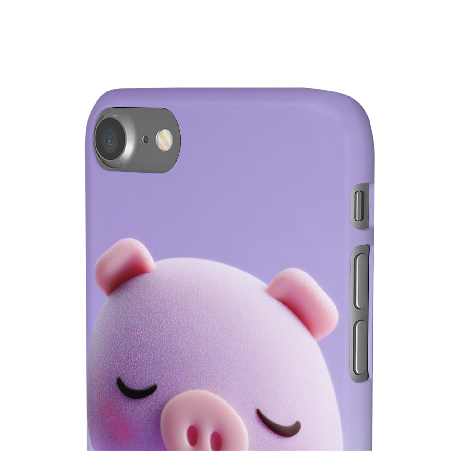 Cute Pig Snap Case for iPhone, Animal Lovers Phone Cover, Kawaii Aesthetic Accessory, Birthday Gift, Unique Phone Protection