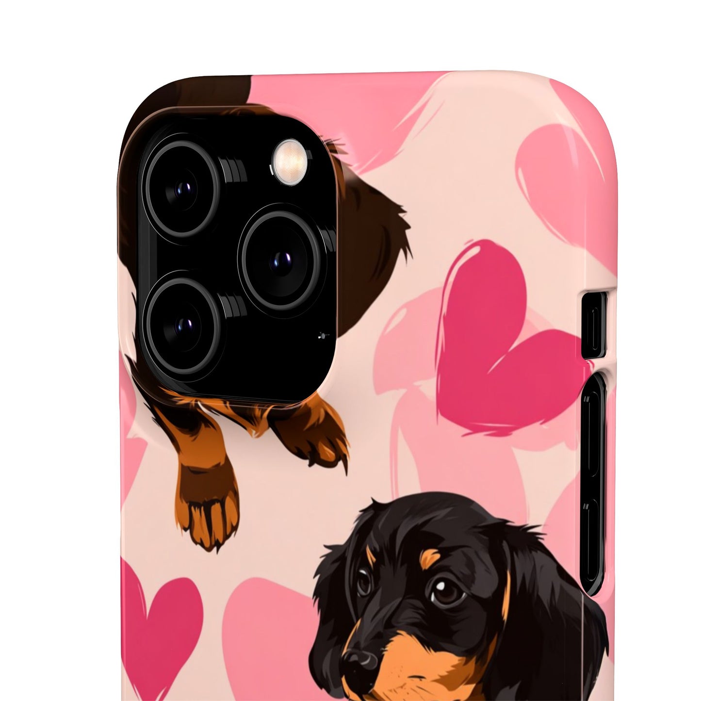 Pink Dachshund Love Phone Case for Iphone and Samsung Customistion and Free Shipping Avvialable