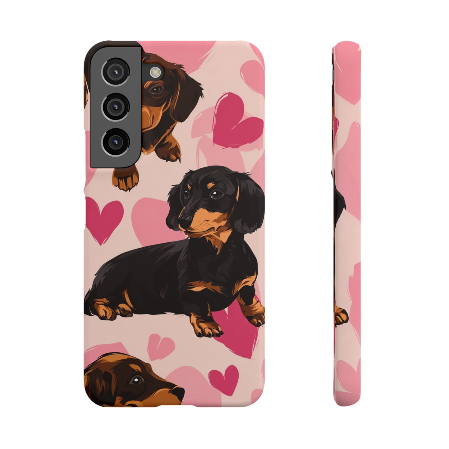 Pink Dachshund Love Phone Case for Iphone and Samsung Customistion and Free Shipping Avvialable
