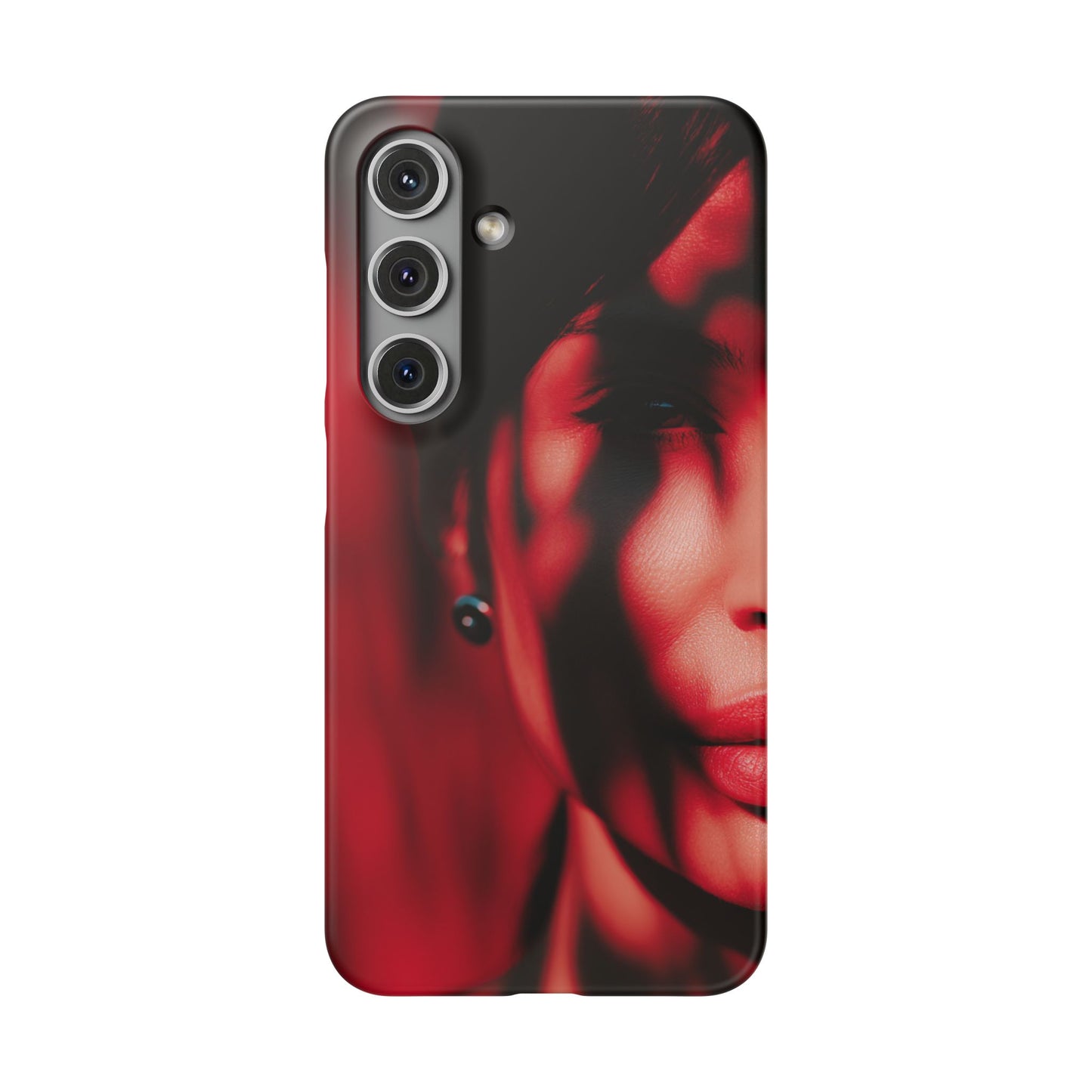 Stylish Snap Cases for Phone, Artistic Phone Cover, Unique Gifts, Red Aesthetic Case, Trendy Accessory, Vibrant Protection